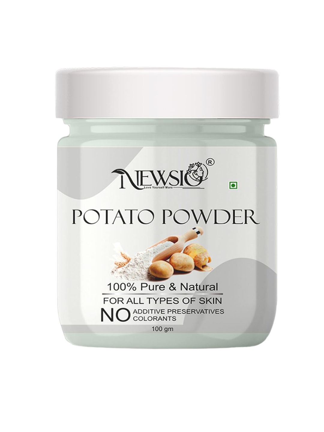 

Newsio Pure & Natural Potato Powder For Skin - 100g, Grey