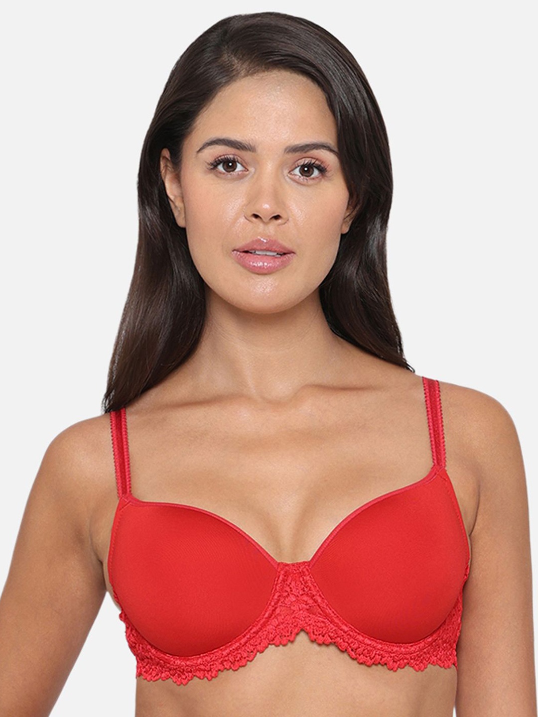 

Wacoal Women Medium Coverage Underwired Lightly Padded Bra, Red