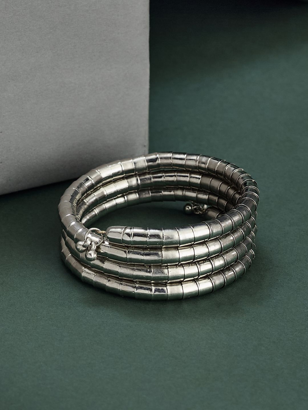 

Atibelle Silver-Plated Layered Bangle