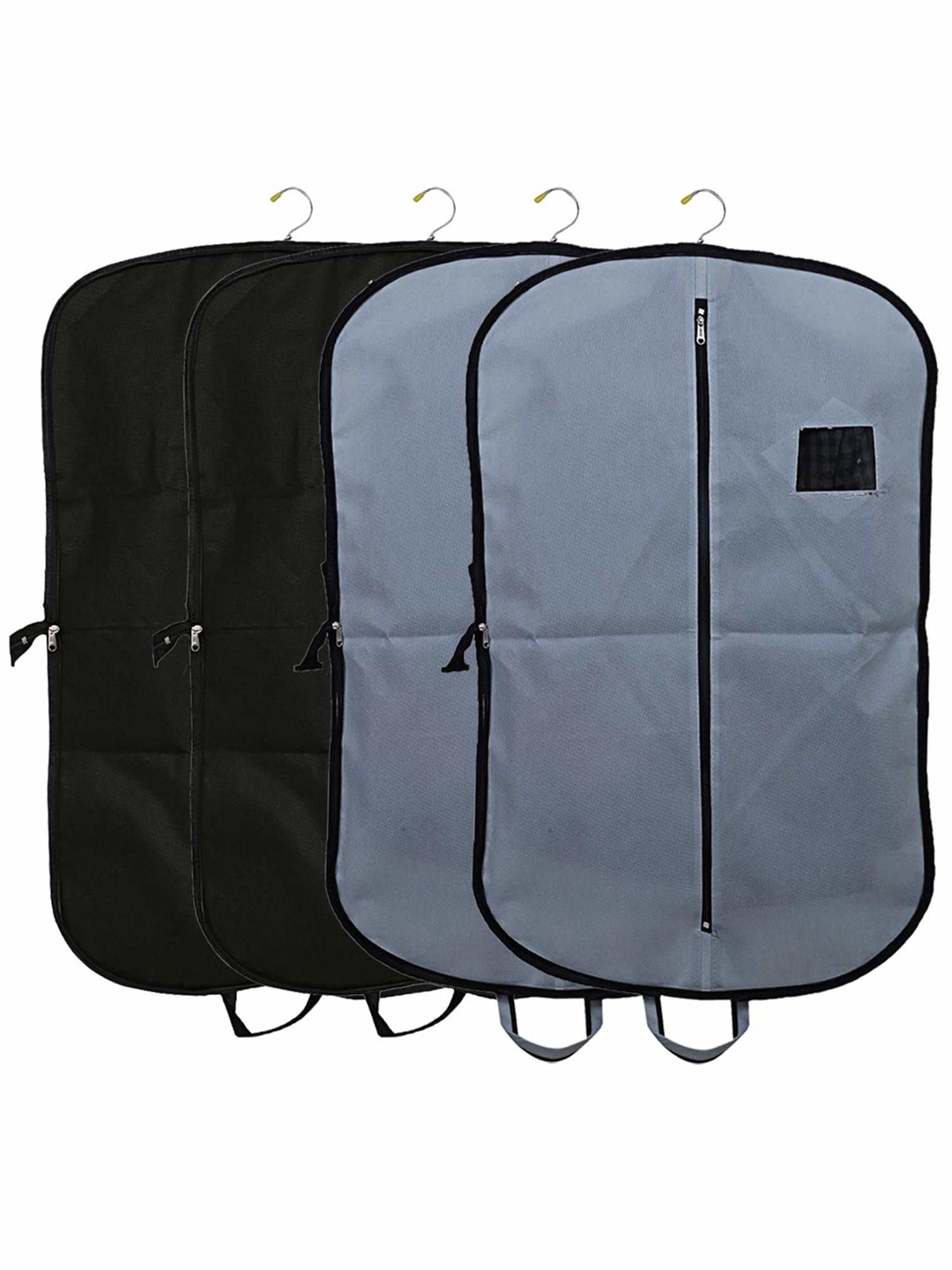 

Kuber Industries Grey 4 Pieces Foldable Men's Coat Cover Suit Organisers