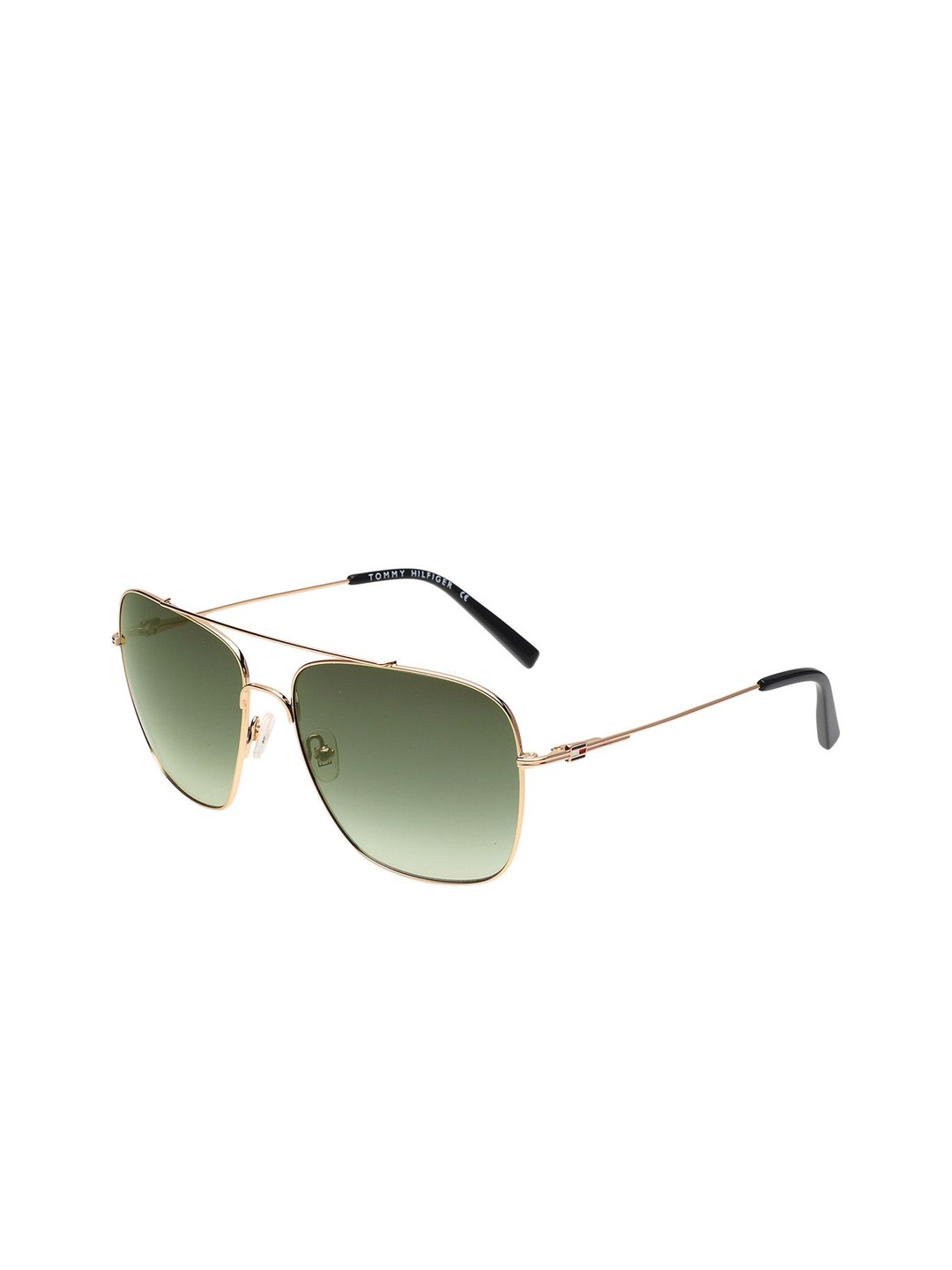 

Tommy Hilfiger Women Square Sunglasses With UV Protected Lens TH 2603 C4 Gdblgn-19 58 S, Green