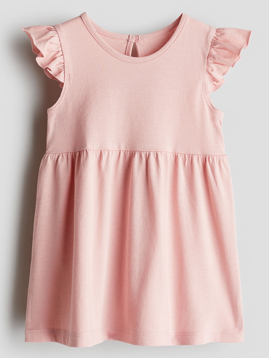 

H&M Infant Girls Flutter-Sleeved Dress, Pink