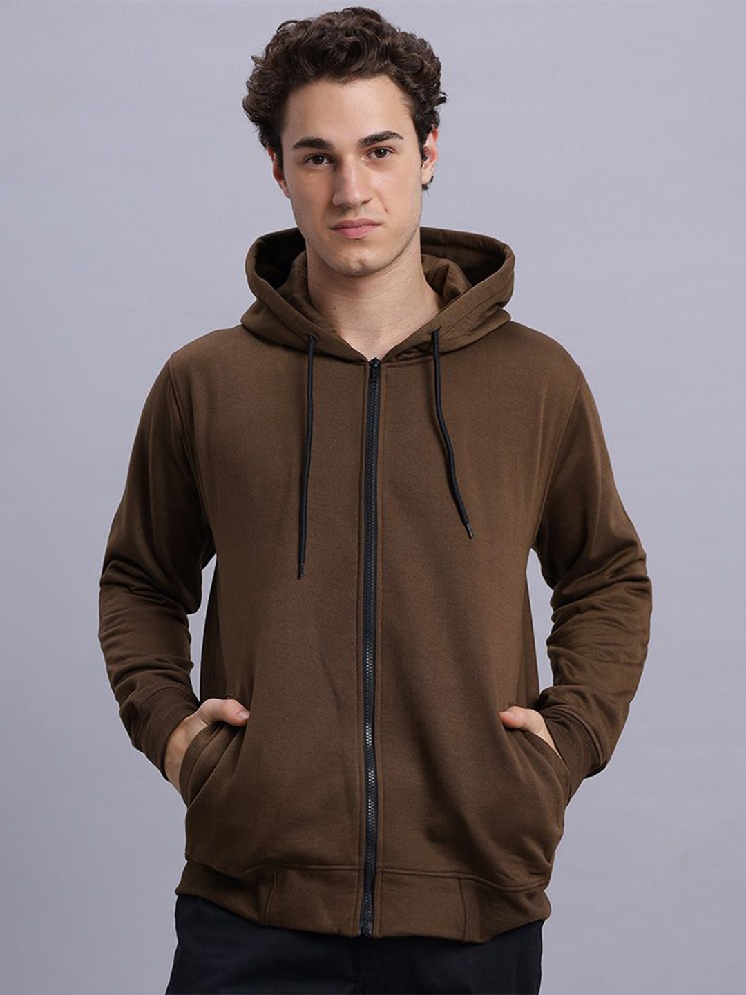 

Wear Your Opinion Men Regular Zipper Hoodie Sweatshirt, Coffee brown