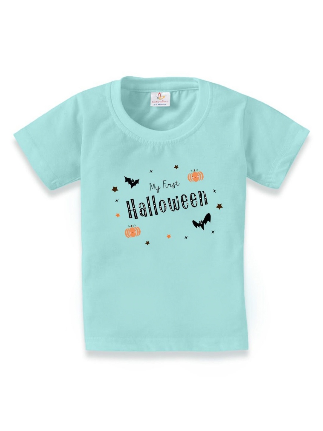 

Babywish Unisex Kids Typography Printed Round Neck Cotton T-shirt, Sea green