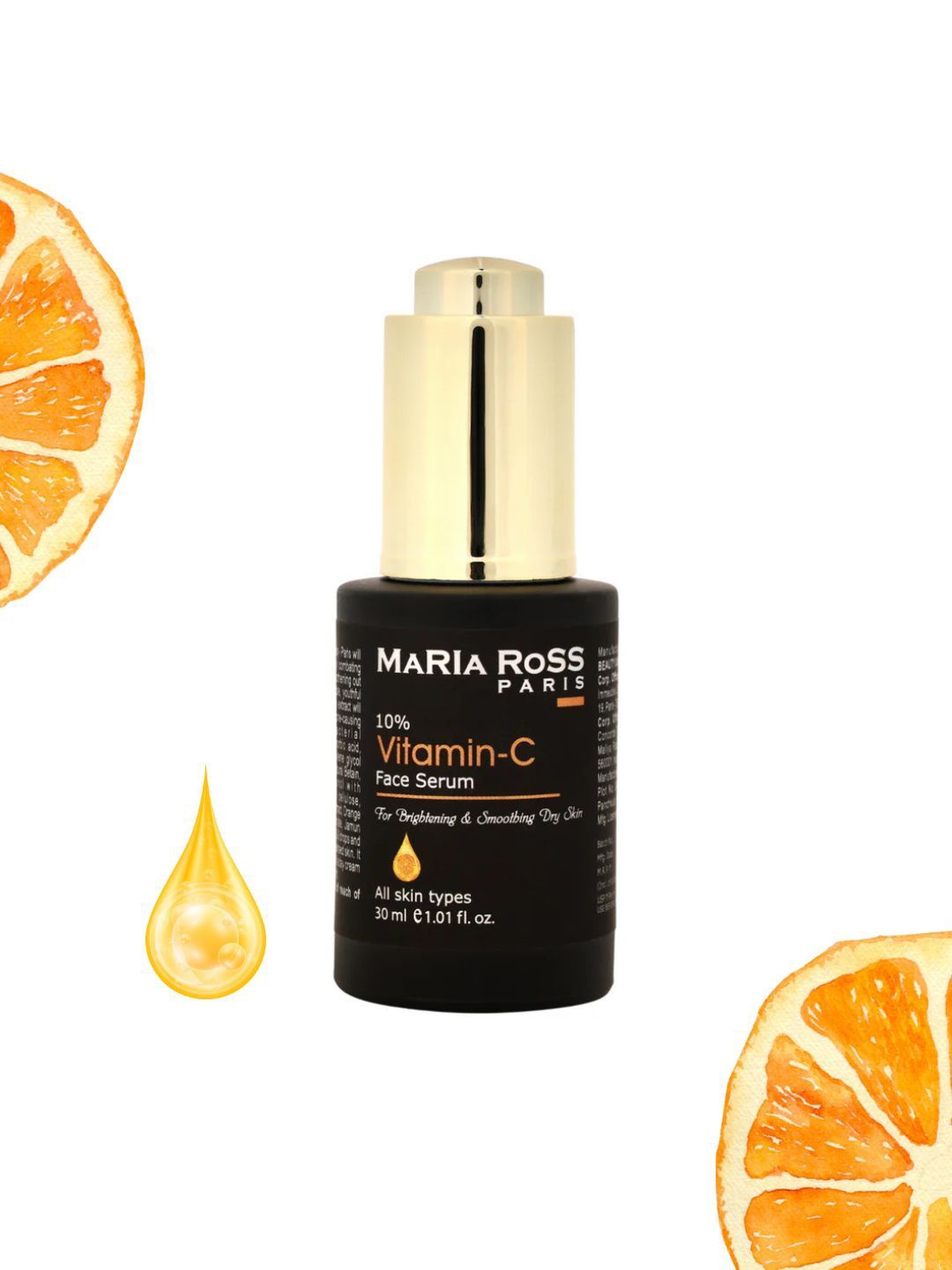 

MARIA ROSS PARIS 10% Vitamin C Face Serum With Hyaluronic Acid- 30 ml, Transparent