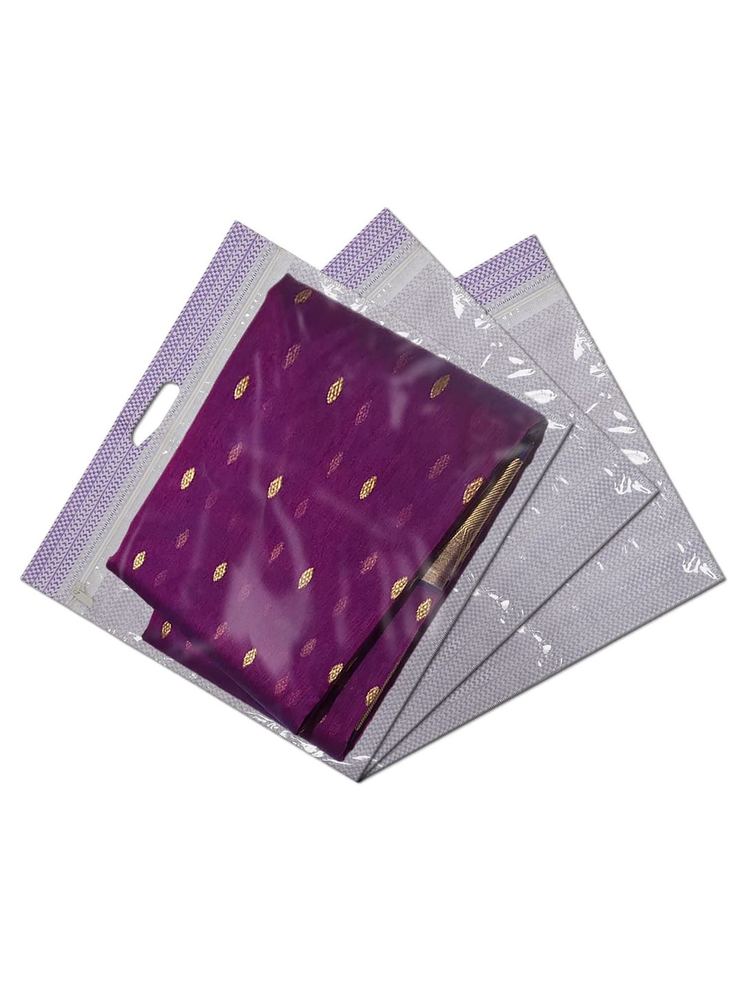 

Kuber Industries Purple 3 Pieces Multi-Utility Organisers