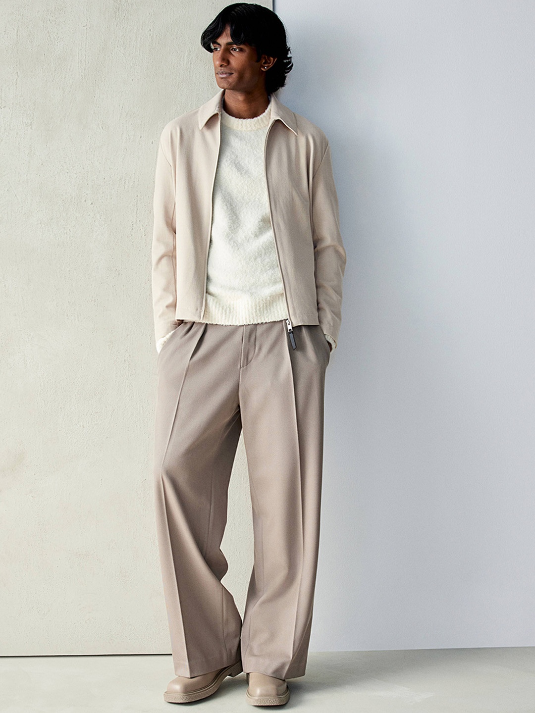 

H&M Zipper Jacket, Beige