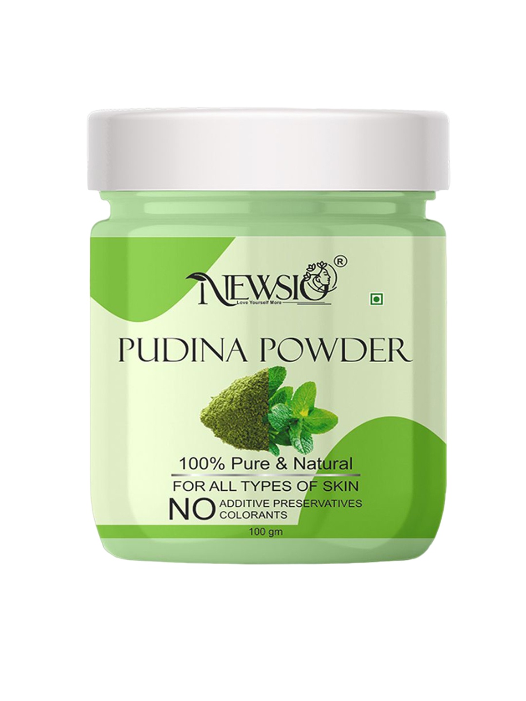

Newsio 100% Pure & Natural Pudina Powder For Skin & Hair Care - 100 g, Green