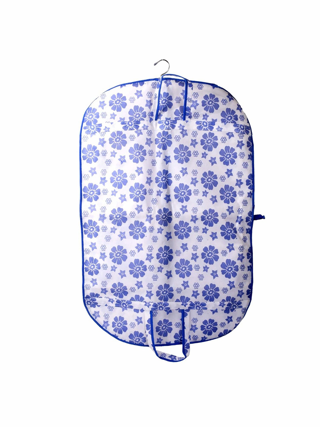 

Kuber Industries Blue & White Floral Printed Foldable Suit Organisers