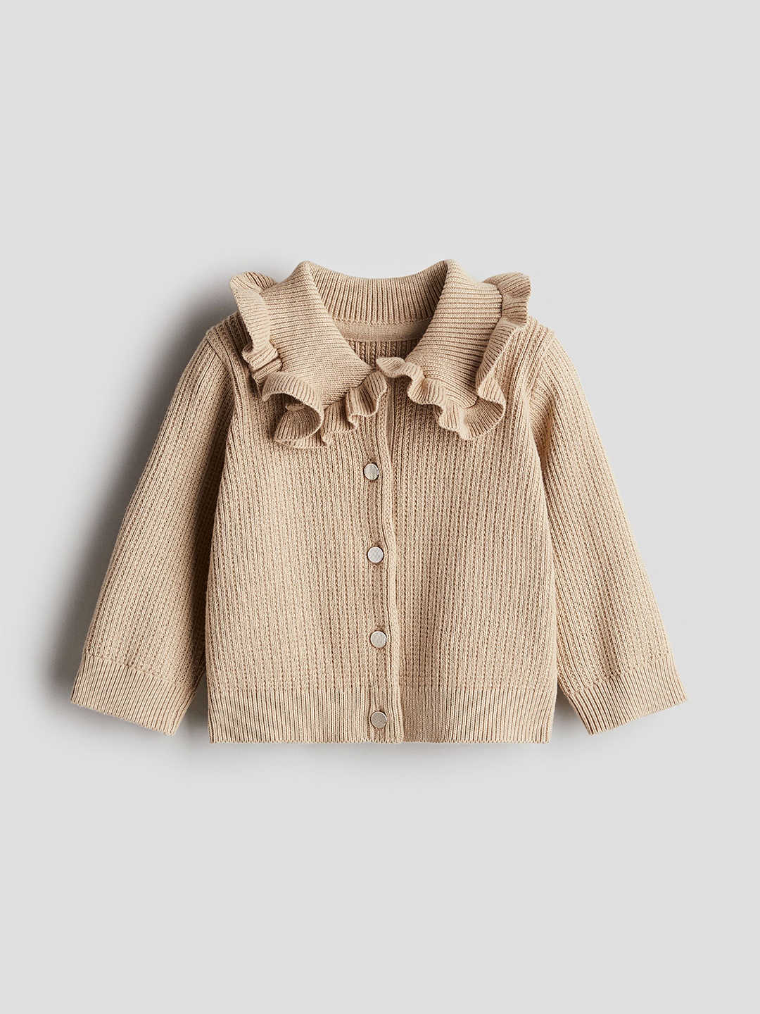 

H&M Infant Girls Collared Cardigan, Beige