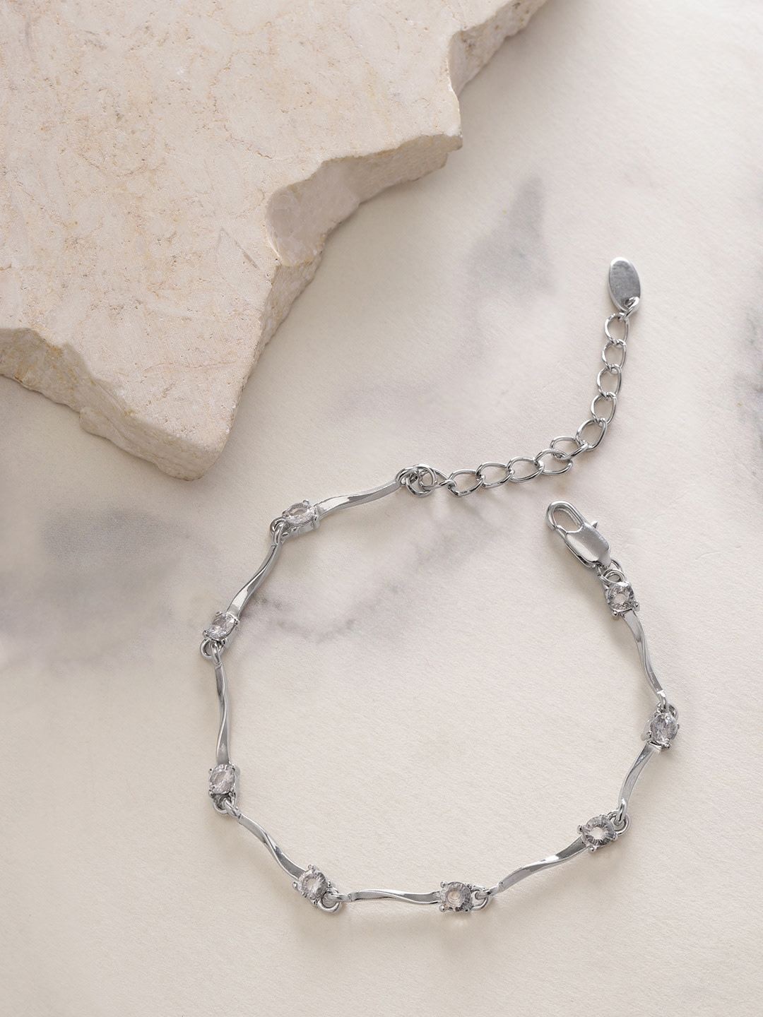 

YouBella Silver-Plated Wraparound Bracelet