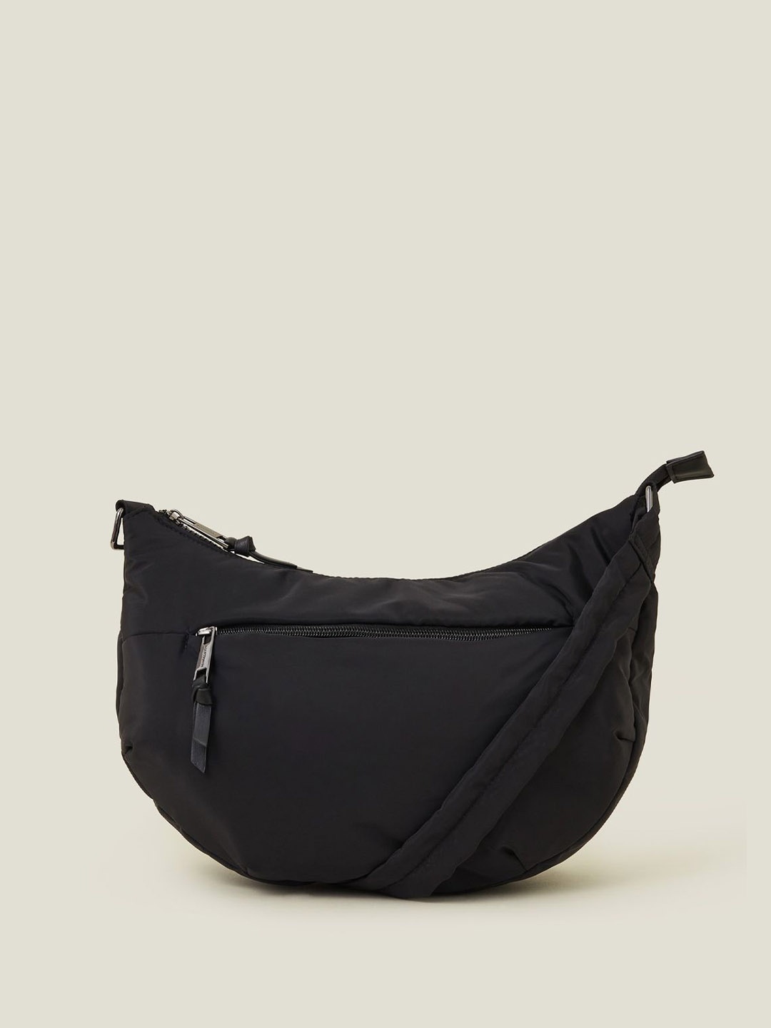 

Accessorize Women Solid Half Moon Shoulder Bag, Black