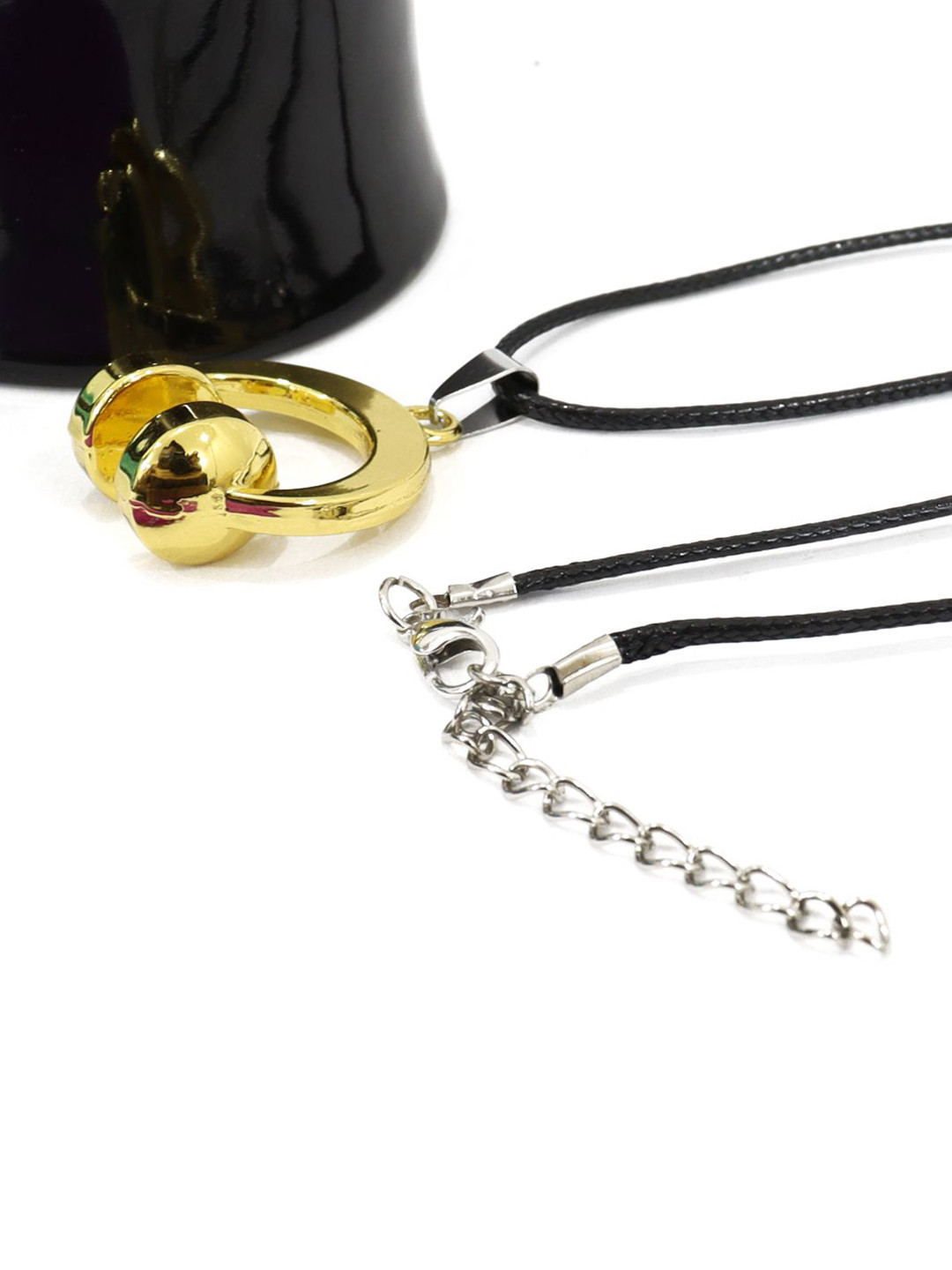 

Krelin Men Stainless Steel Gold-Plated Headphone Pendant With Chain