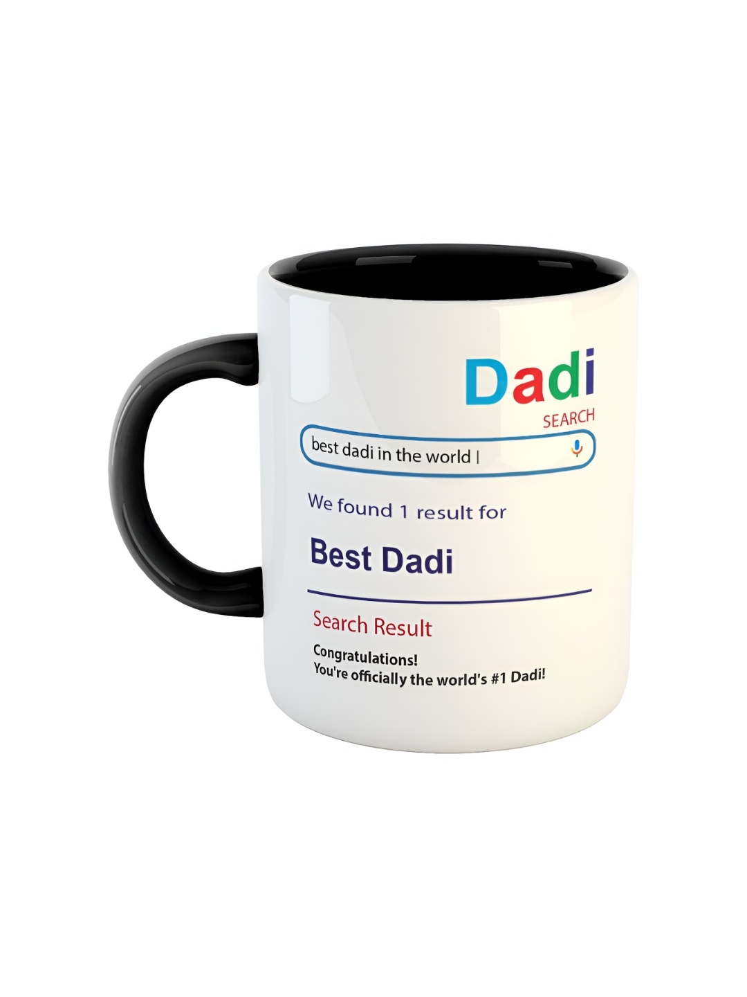 

ARTBUG White & Black Best Dadi Printed Ceramic Glossy Coffee Mug