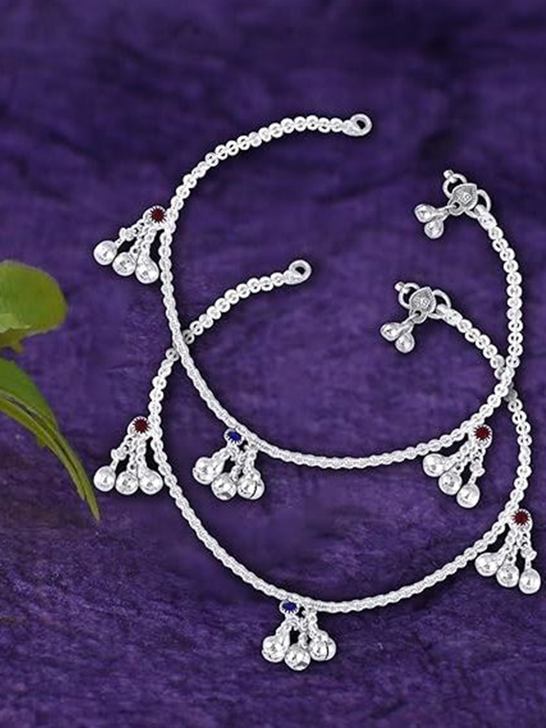 

Lila Pack Of 4 Silver-Plated Anklet