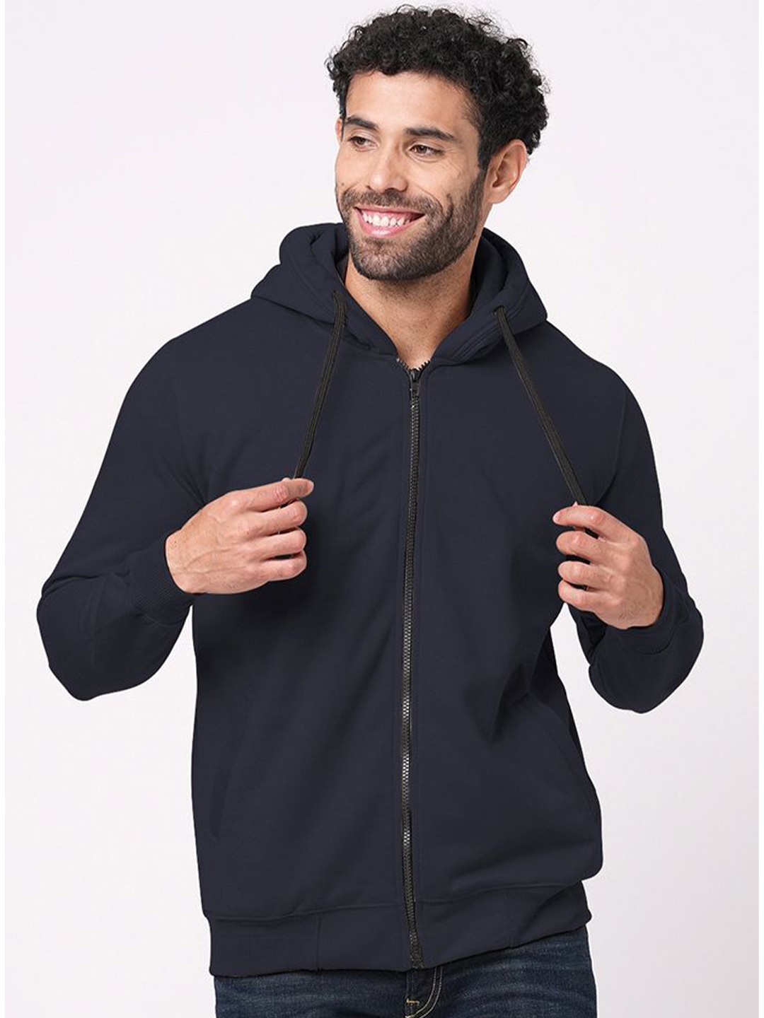 

Wear Your Opinion Men Regular Zipper Hoodie Sweatshirt, Navy blue