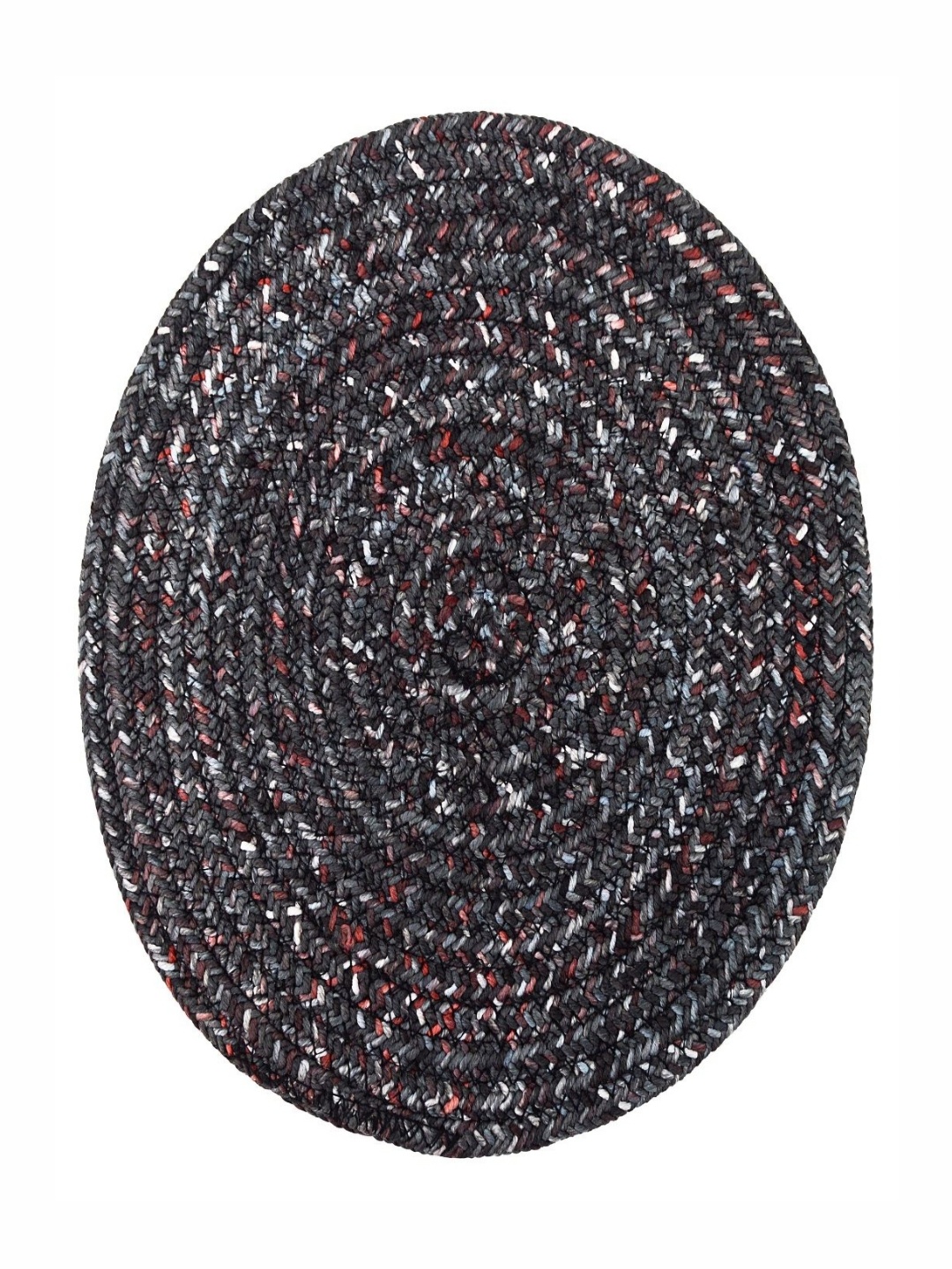 

LADLI JEE 2-Pcs Black Self Design Round Table Placemat