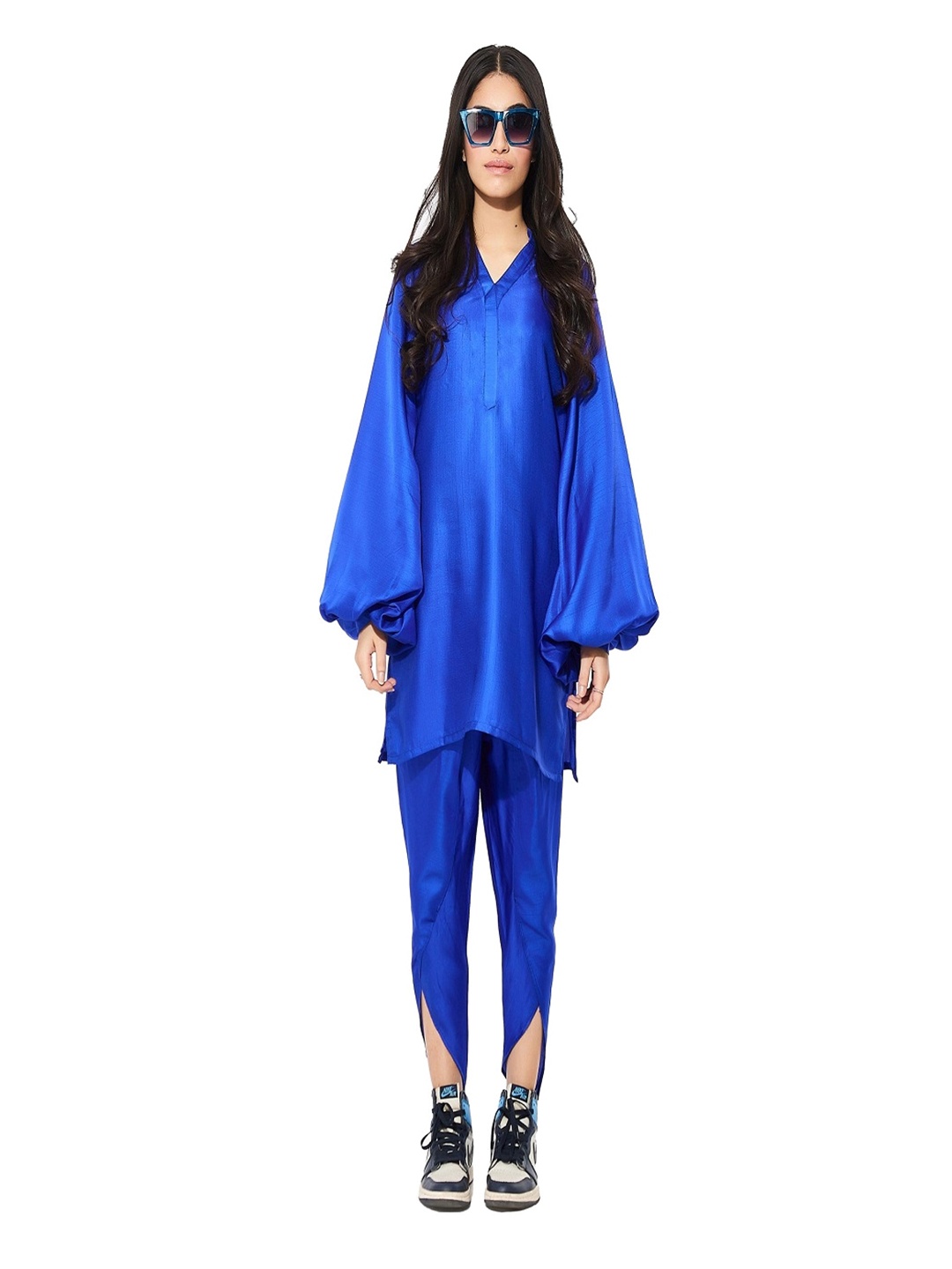 

SIL SILA Cozy Loose Fit Tunic With Trousers, Blue