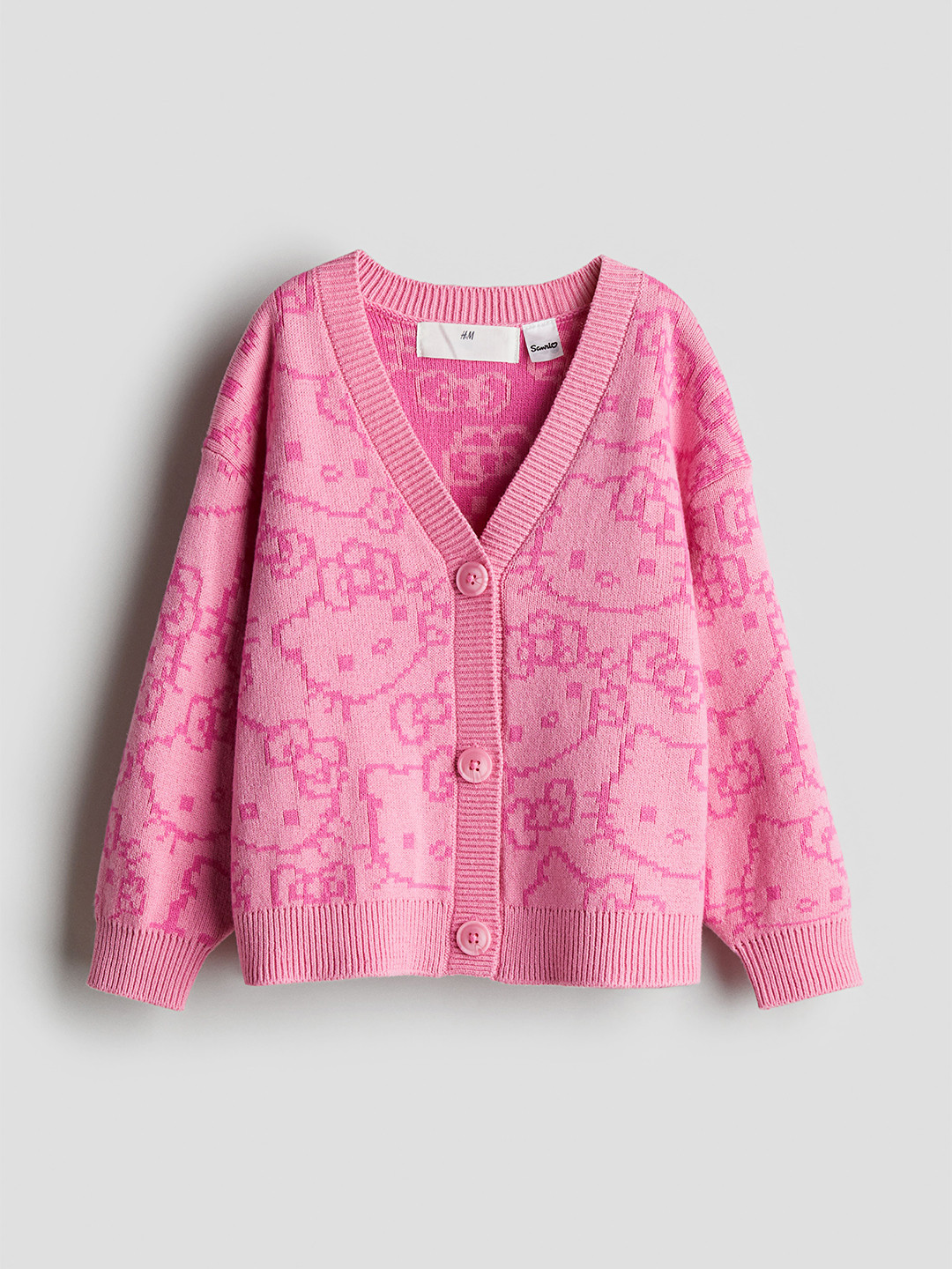 

H&M Girls Patterned Cardigan, Pink