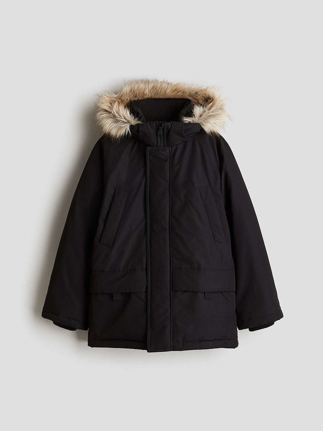 

H&M Boys Water-Repellent Padded Parka Jackets, Black