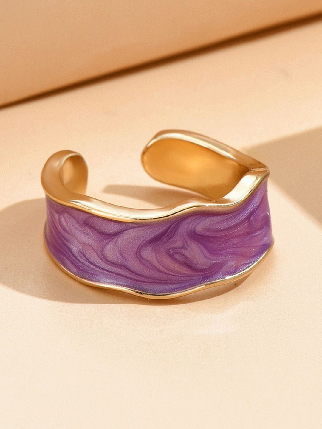 

MYKI Gold Plated Ring, Purple