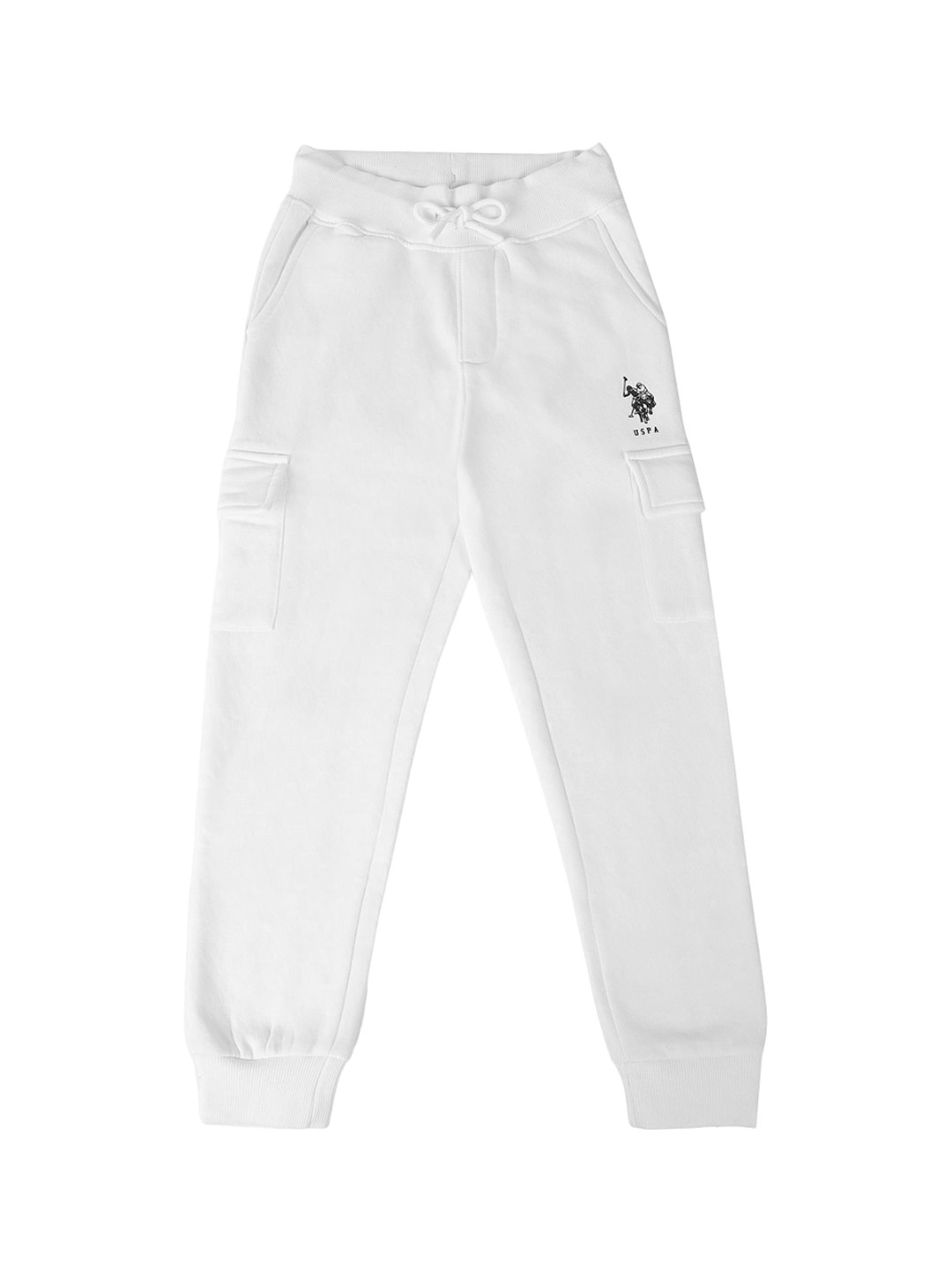 

U.S. Polo Assn. Kids Boys Mid Rise Cargo Joggers, White