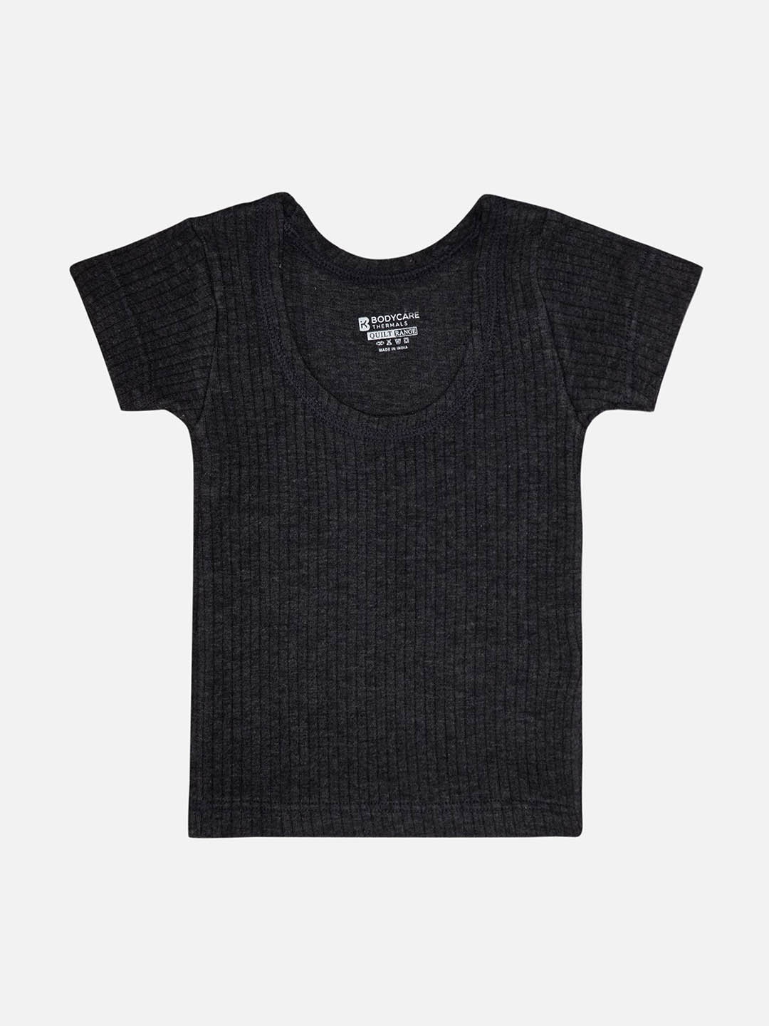 

BODYCARE INSIDER Kids Cotton Round Neck Thermal Tops, Charcoal