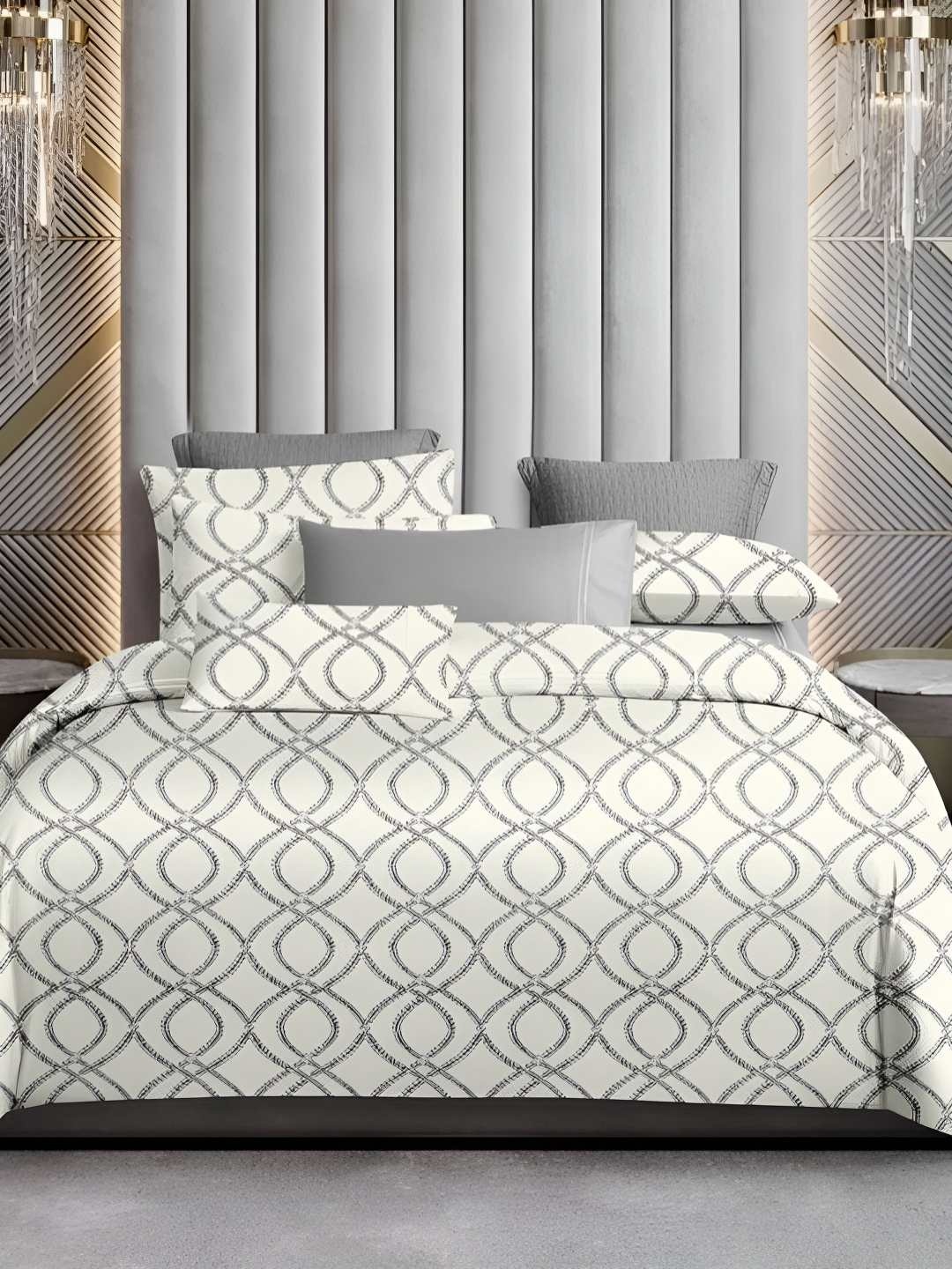 

Sleeping Owls- because your sleep matters Grey 600 TC King Bedsheet Set 2.74 m X 2.74 m
