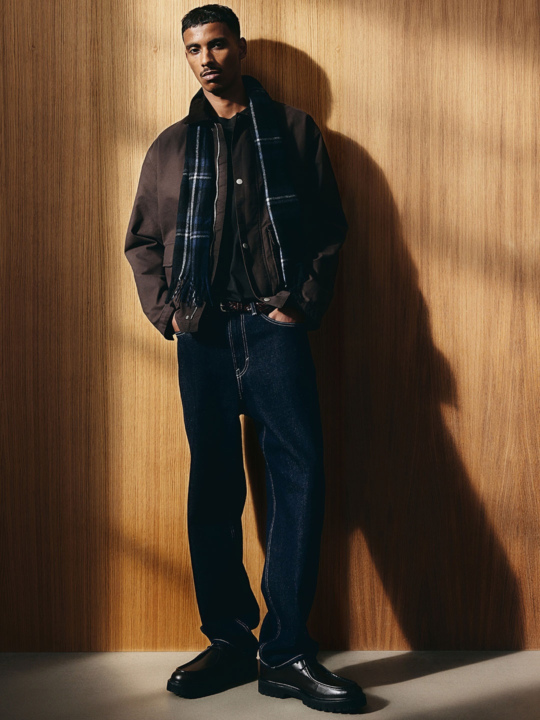 

H&M Pure Cotton Canvas Jacket, Brown