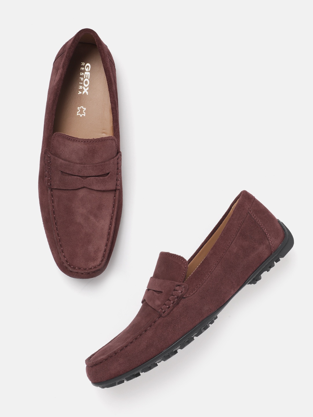 

Geox Men U Kosmopolis + Grip B Leather Loafers, Burgundy