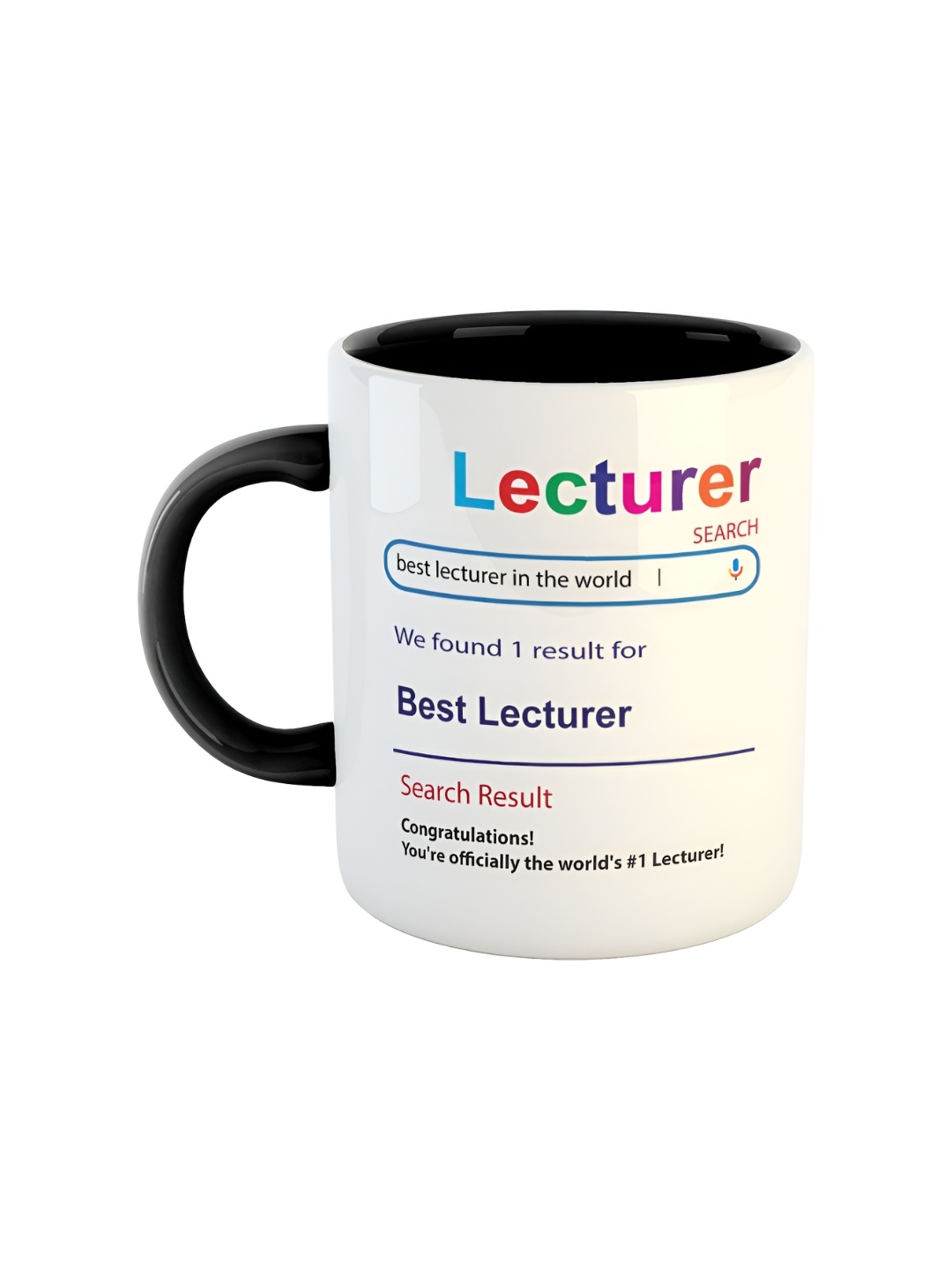 

ARTBUG White & Black Best Lecturer Printed Ceramic Glossy Coffee Mug