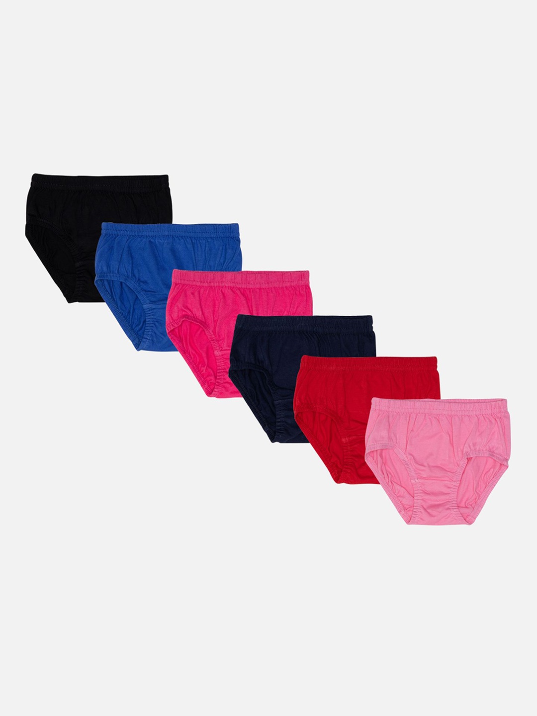 

Bodycare Girls Pack Of 6 Assorted Mid-Rise Basic Briefs