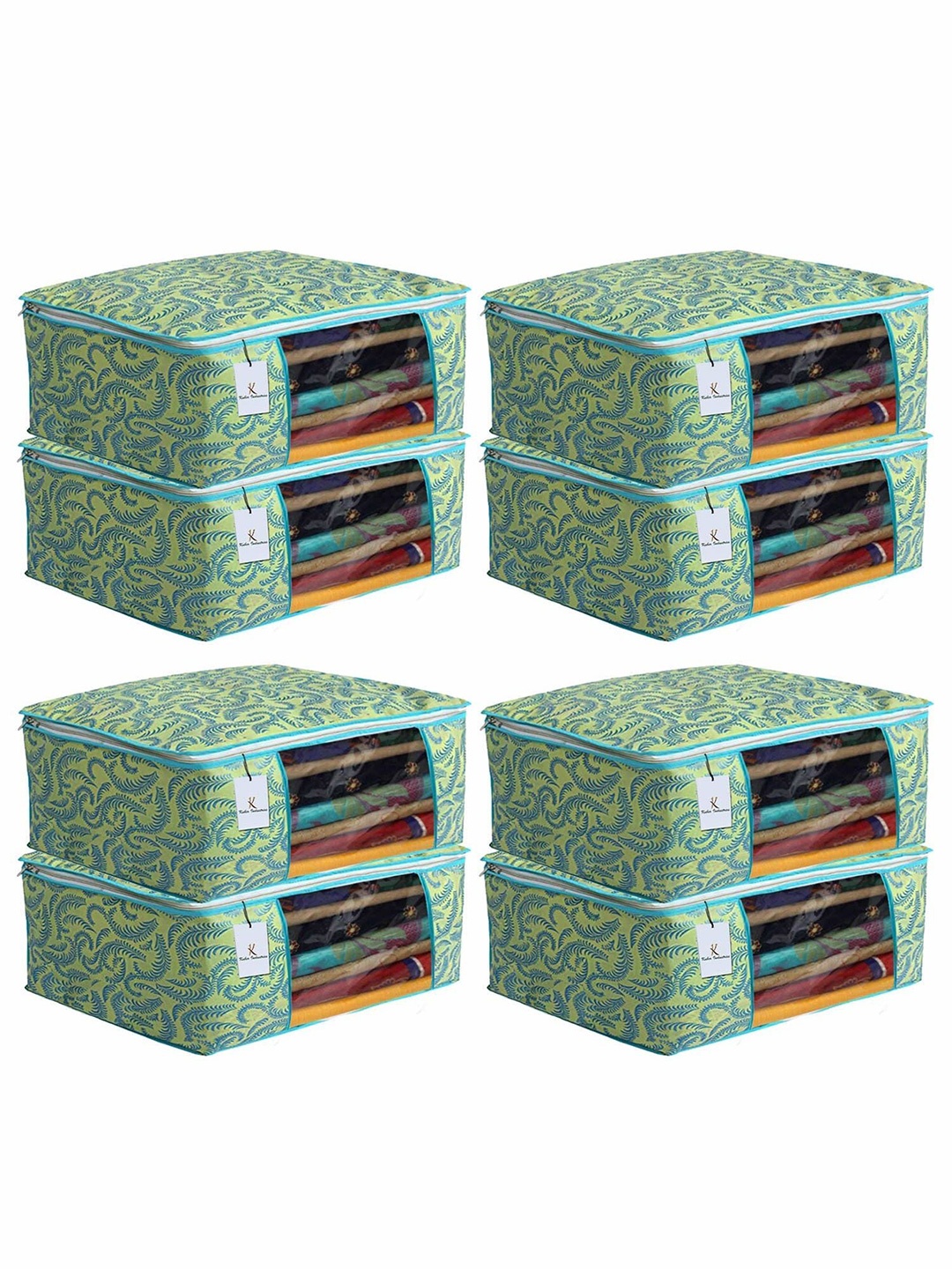 

Kuber Industries Green 8 Pieces Multi-Utility Organisers