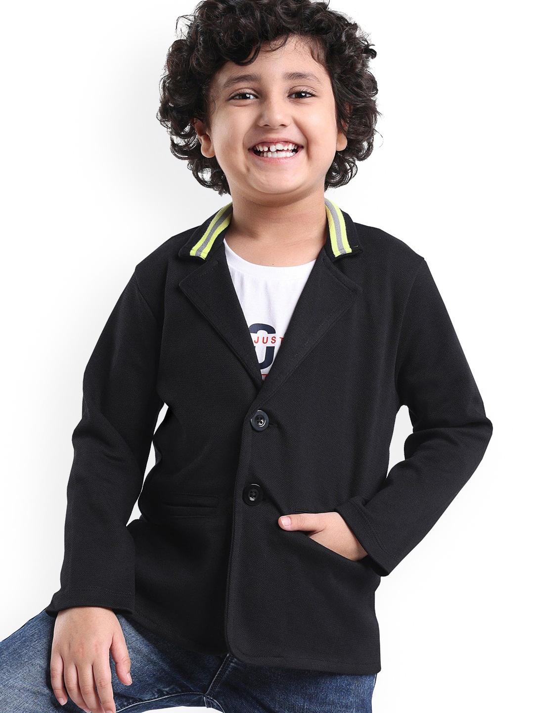 

ARIAS By LARA DUTTA Boys Single Breasted Light Weight Blazer, Black