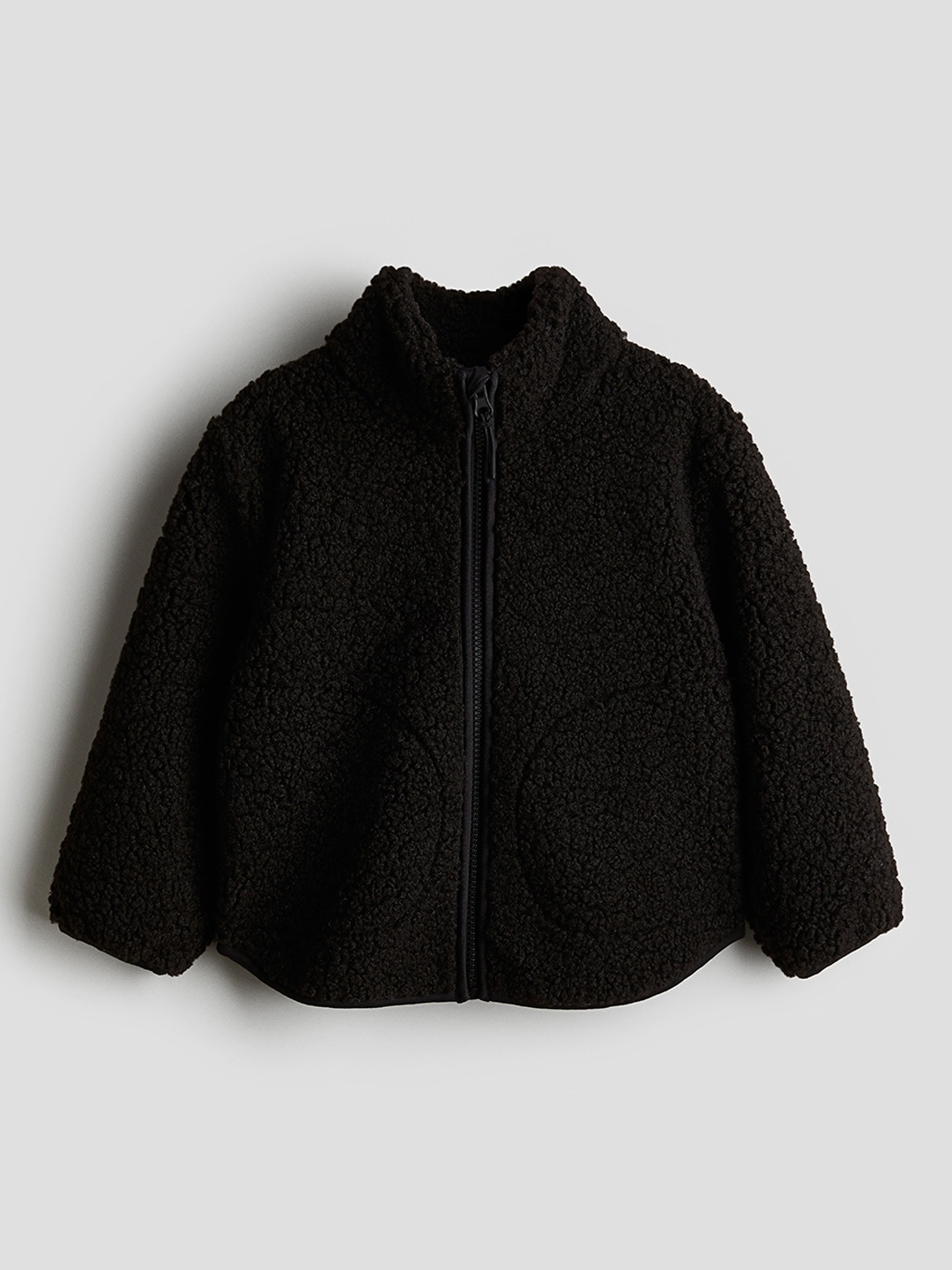 

H&M Girls Windproof Pile Jacket, Black