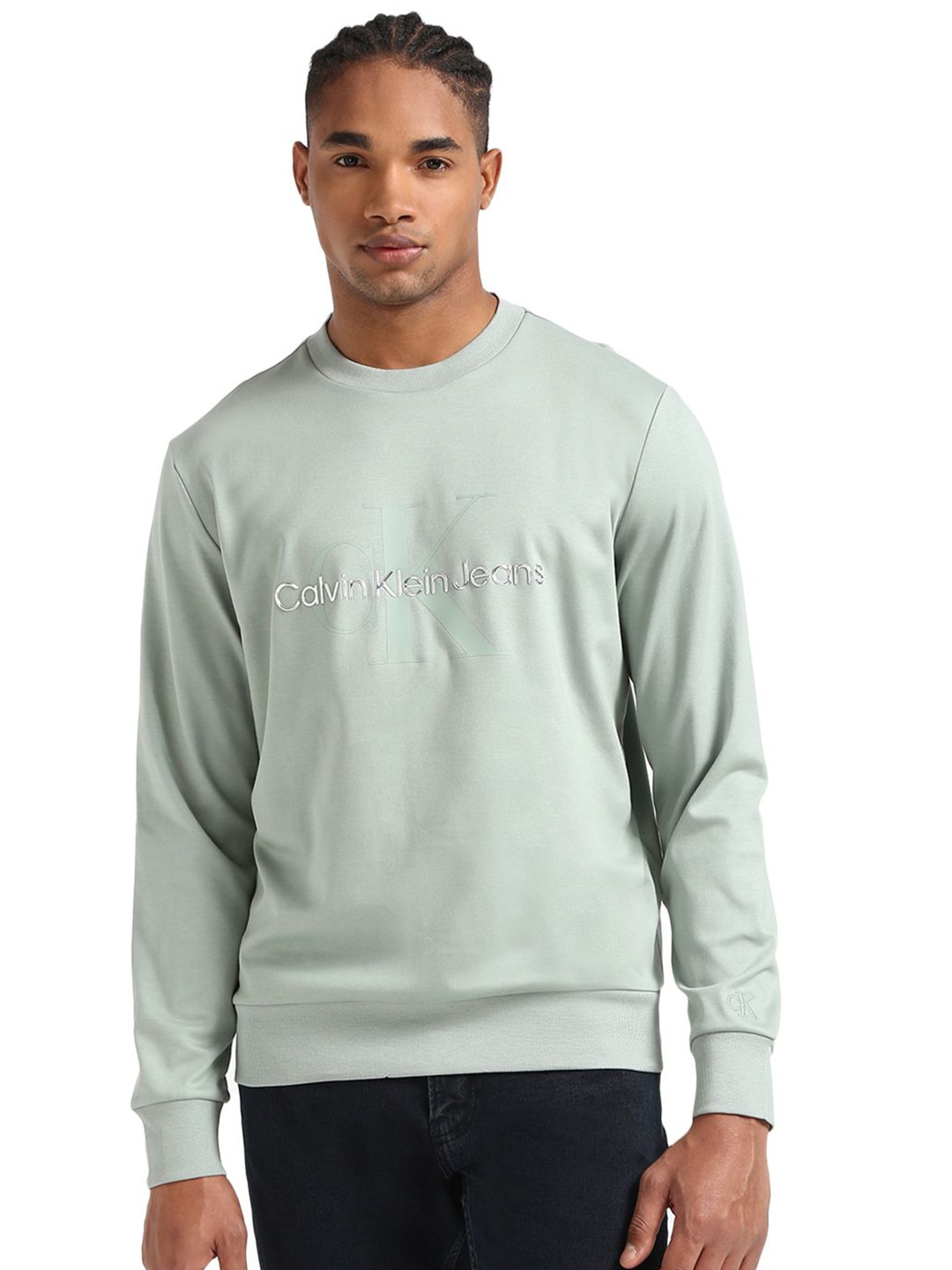 

Calvin Klein Jeans Men Cotton Long Sleeves Sweatshirt, Grey