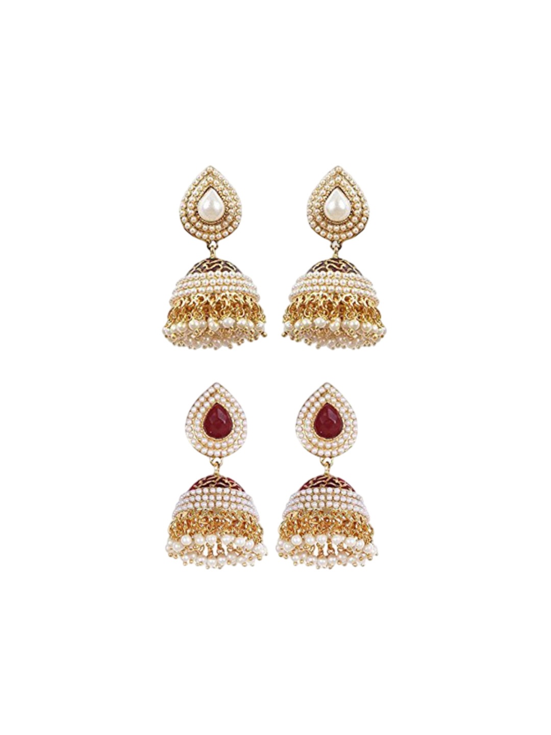 

YouBella Contemporary Jhumkas Earrings, Gold