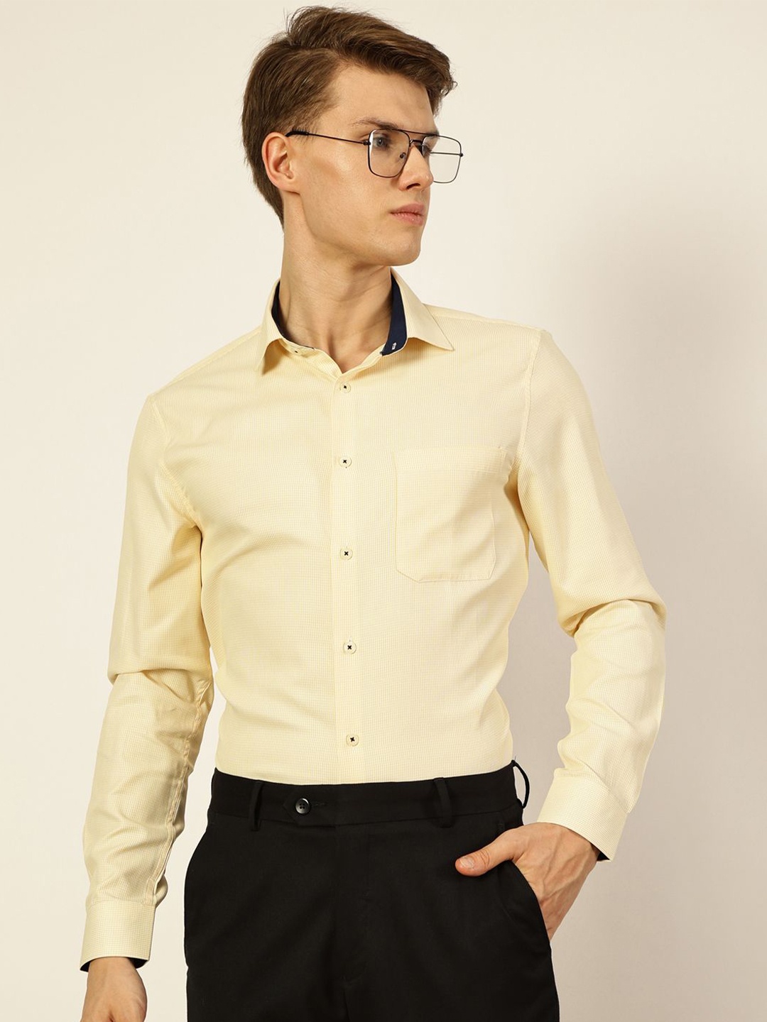 

Thomas Scott Men Premium Opaque Formal Shirt, Yellow