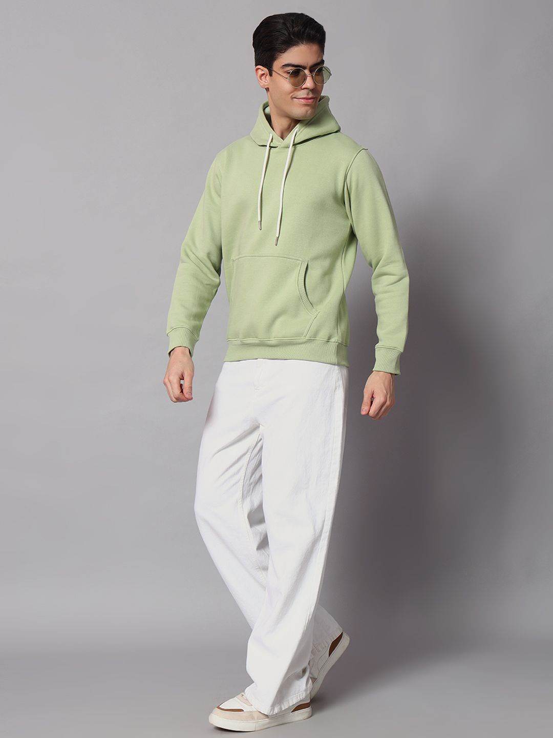 

Obaan Men Hooded Pullover Sweatshirt, Sea green