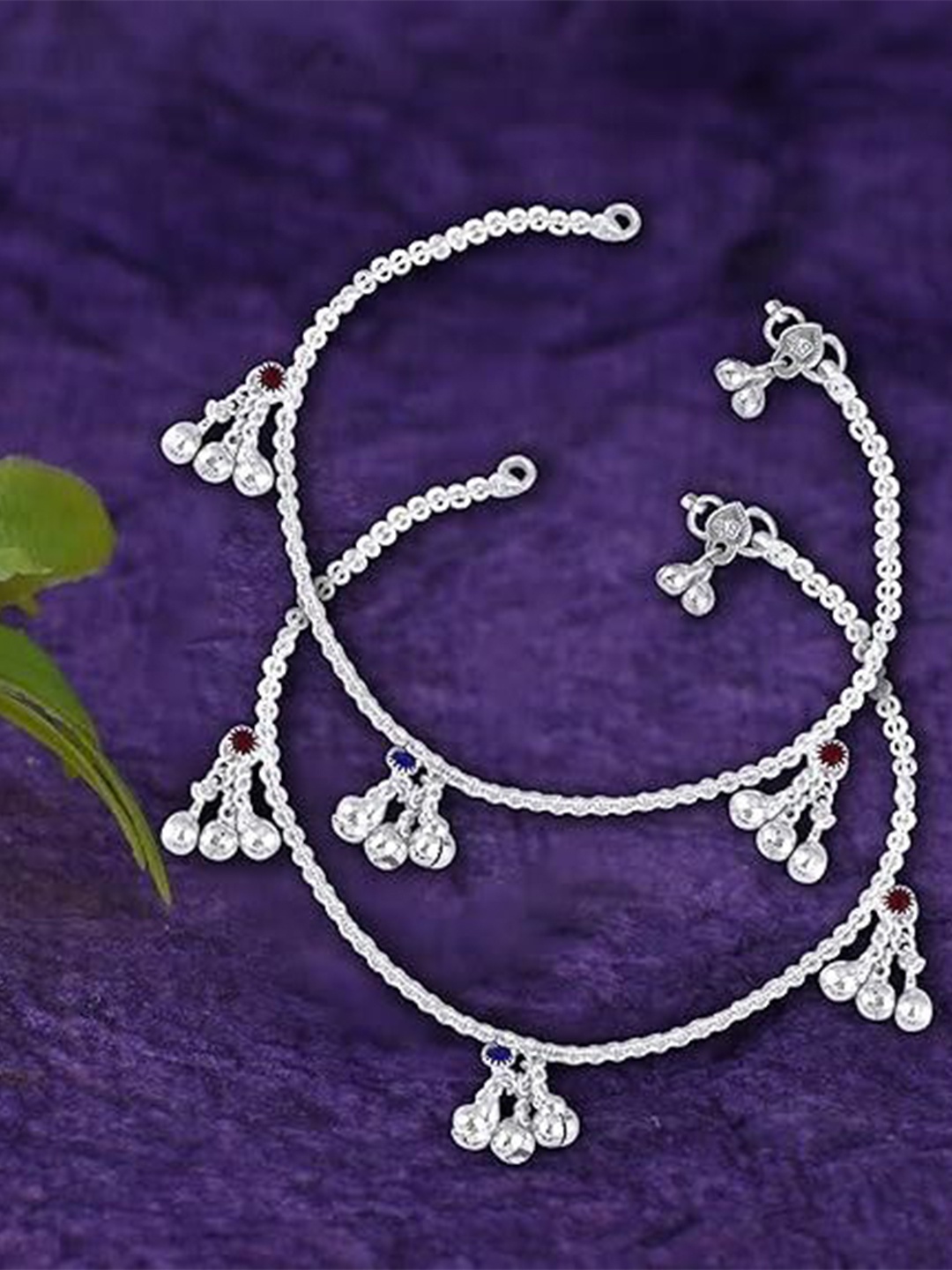 

Lila Pack Of 4 Silver-Plated Anklet