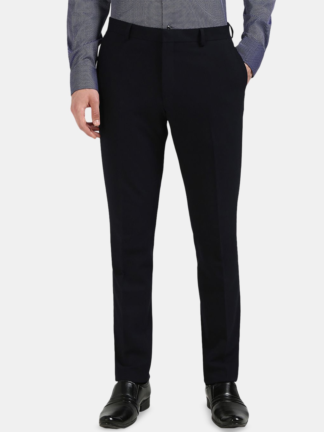 

Tommy Hilfiger Men Mid-Rise Formal Trousers, Navy blue