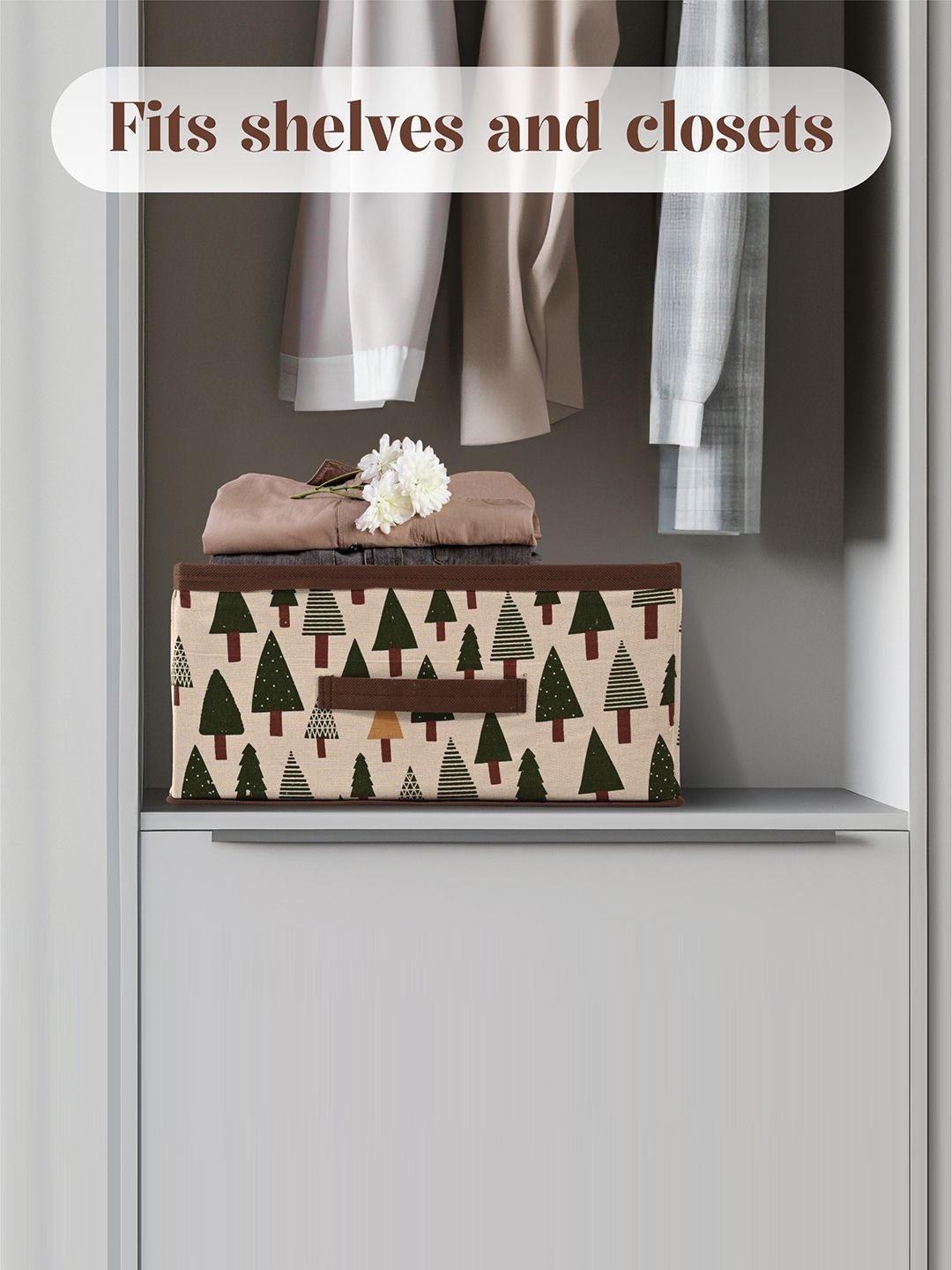 

Kuber Industries White 10 Pieces Printed Multi-Utility Organisers