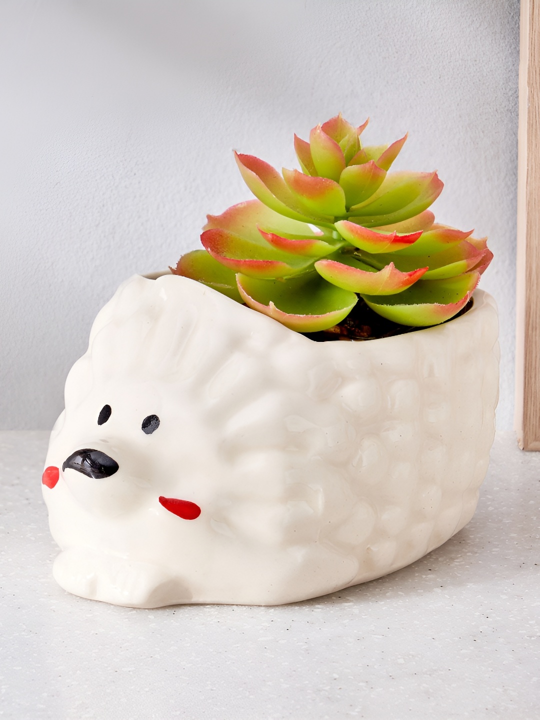 

Home Centre White & Black Ceramic Rat Textured Planter