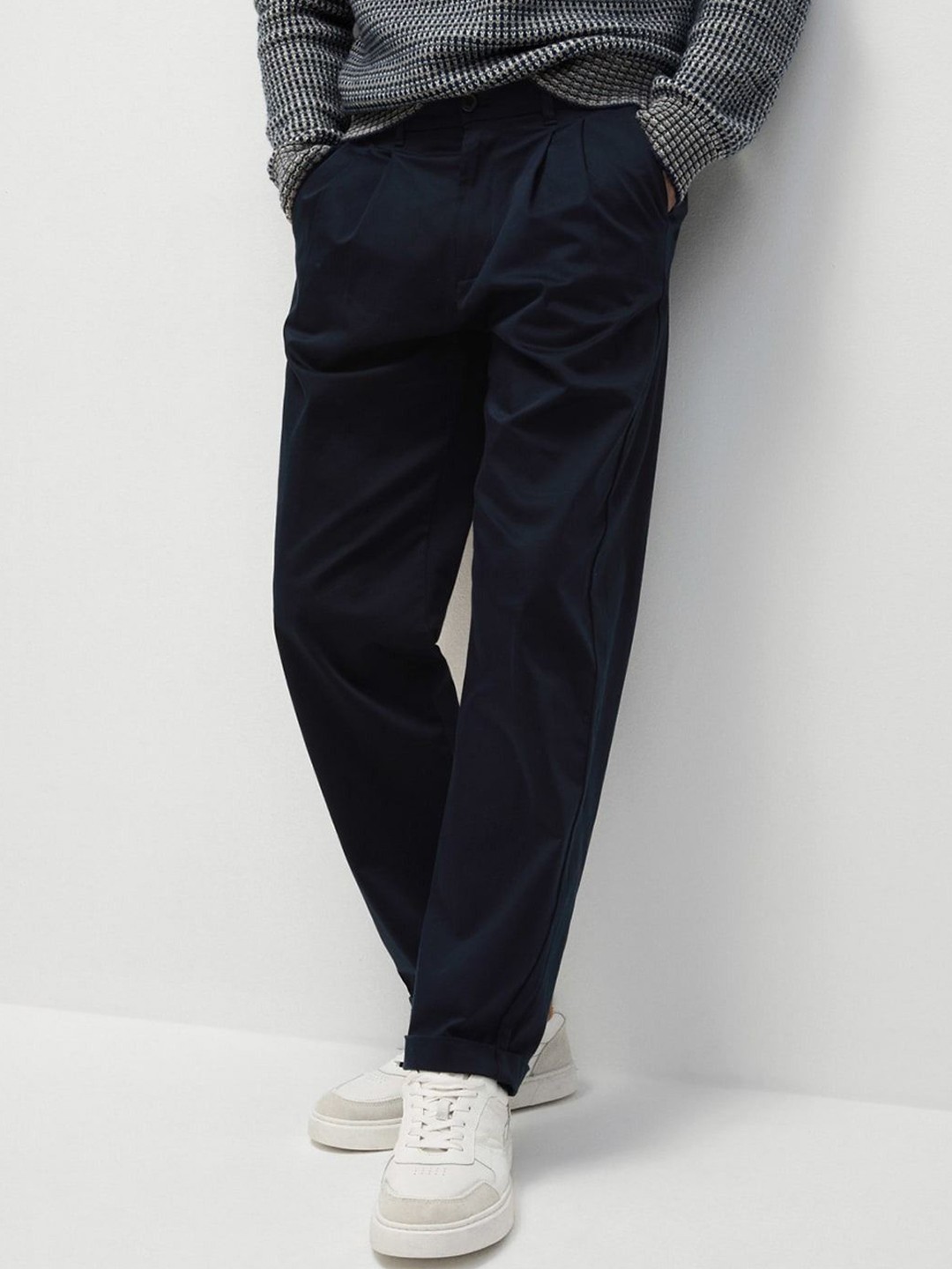 

Marks & Spencer Men Straight Fit Chinos Trousers, Navy blue