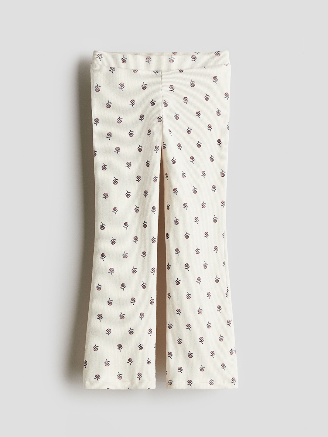 

H&M Girls Printed Flared Leggings, Cream