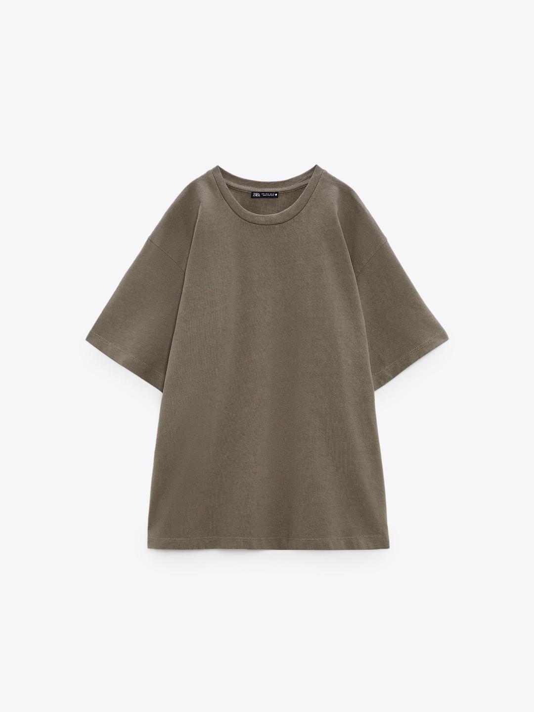 

ZARA Women Khaki Tshirts