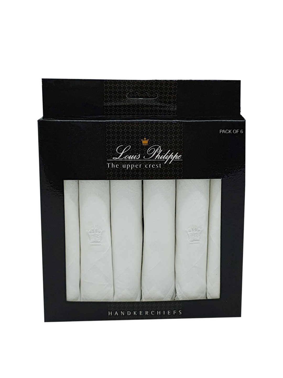 

Louis Philippe Pack Of 6 Cotton Moisture Absorbant Handkerchiefs, White
