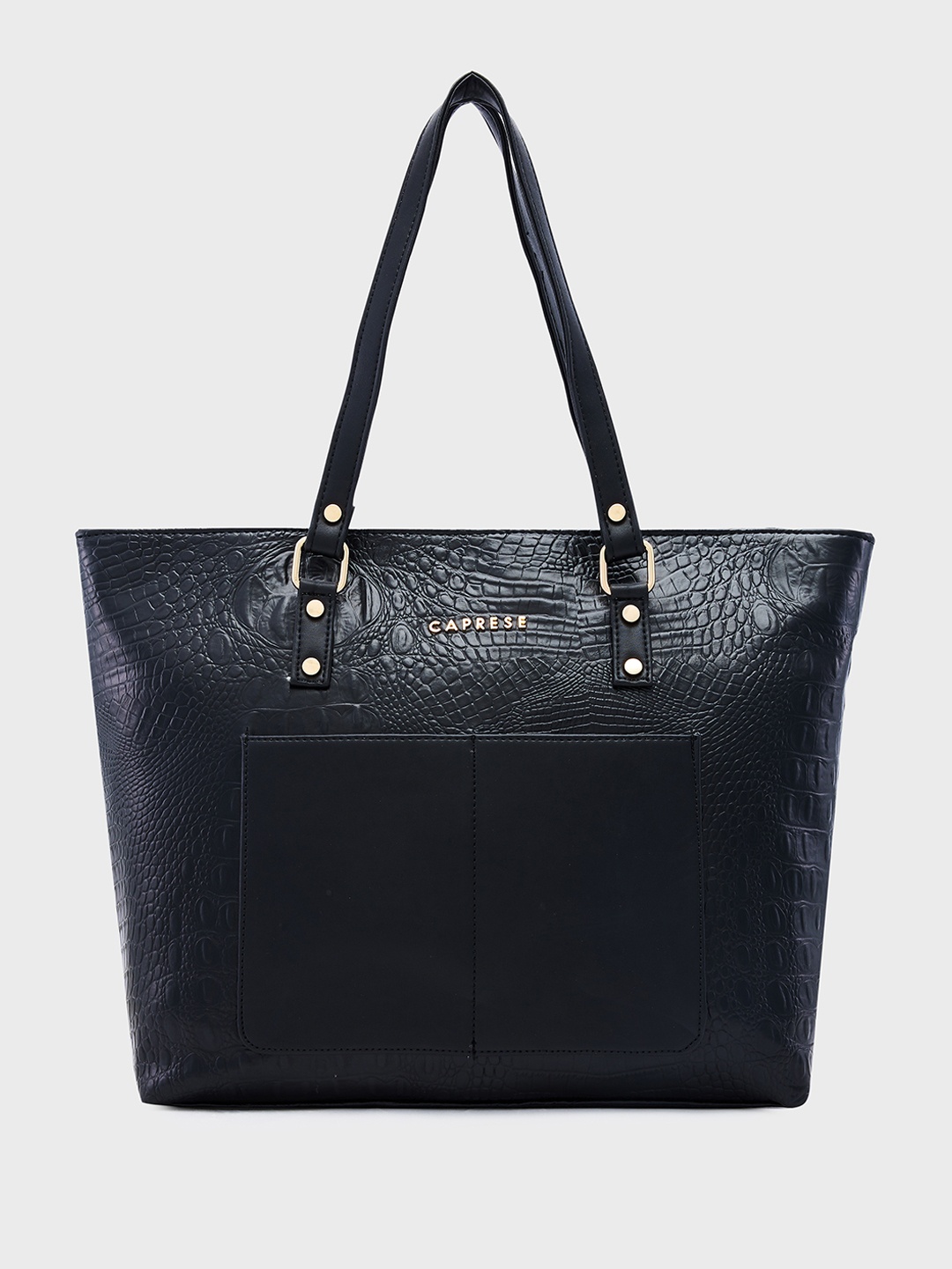 

Caprese Textured Structured Laptop Shoulder Bag, Black