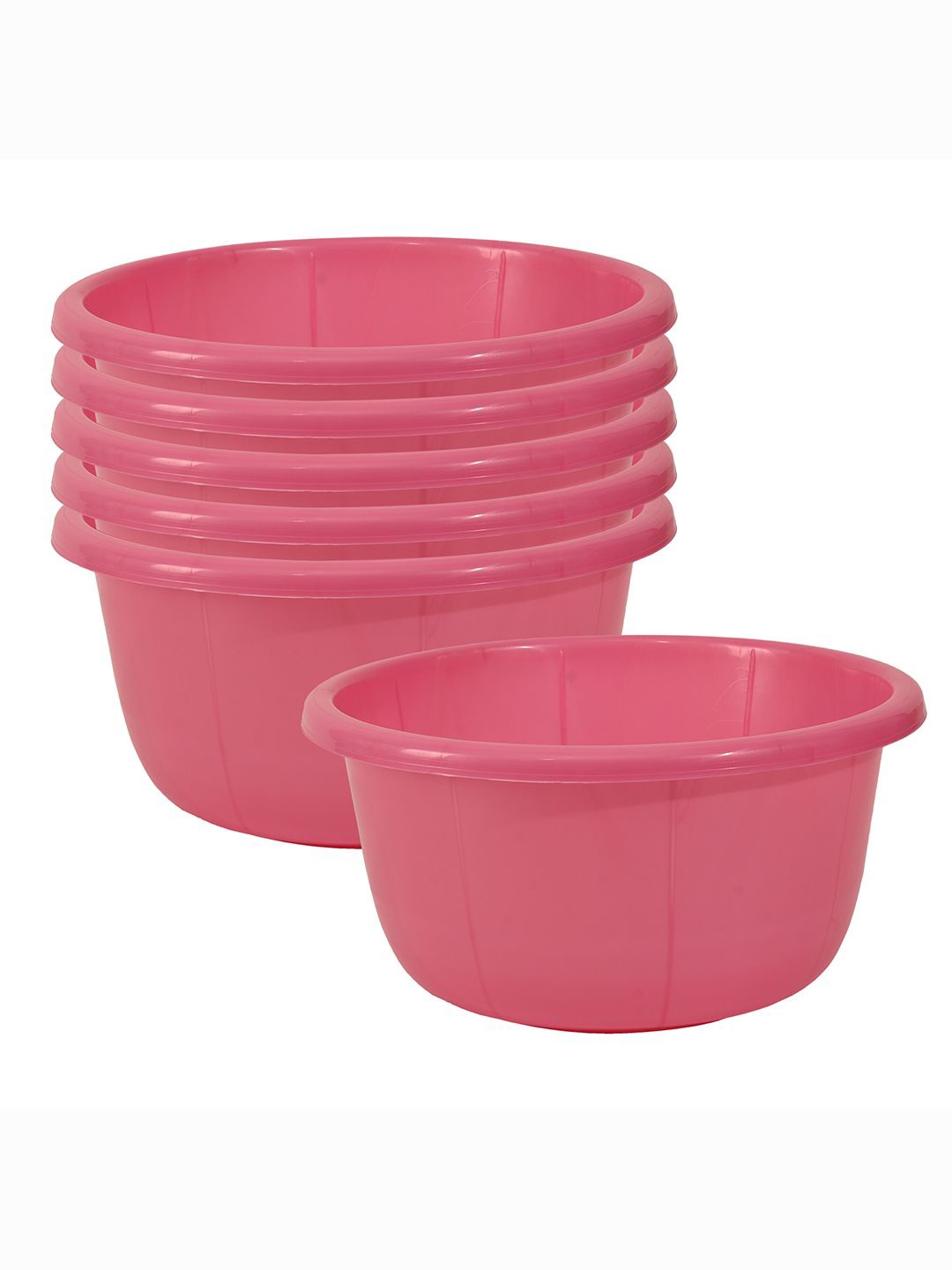 

Kuber Industries Pink 6 Pieces Classic Matte Bath Tub