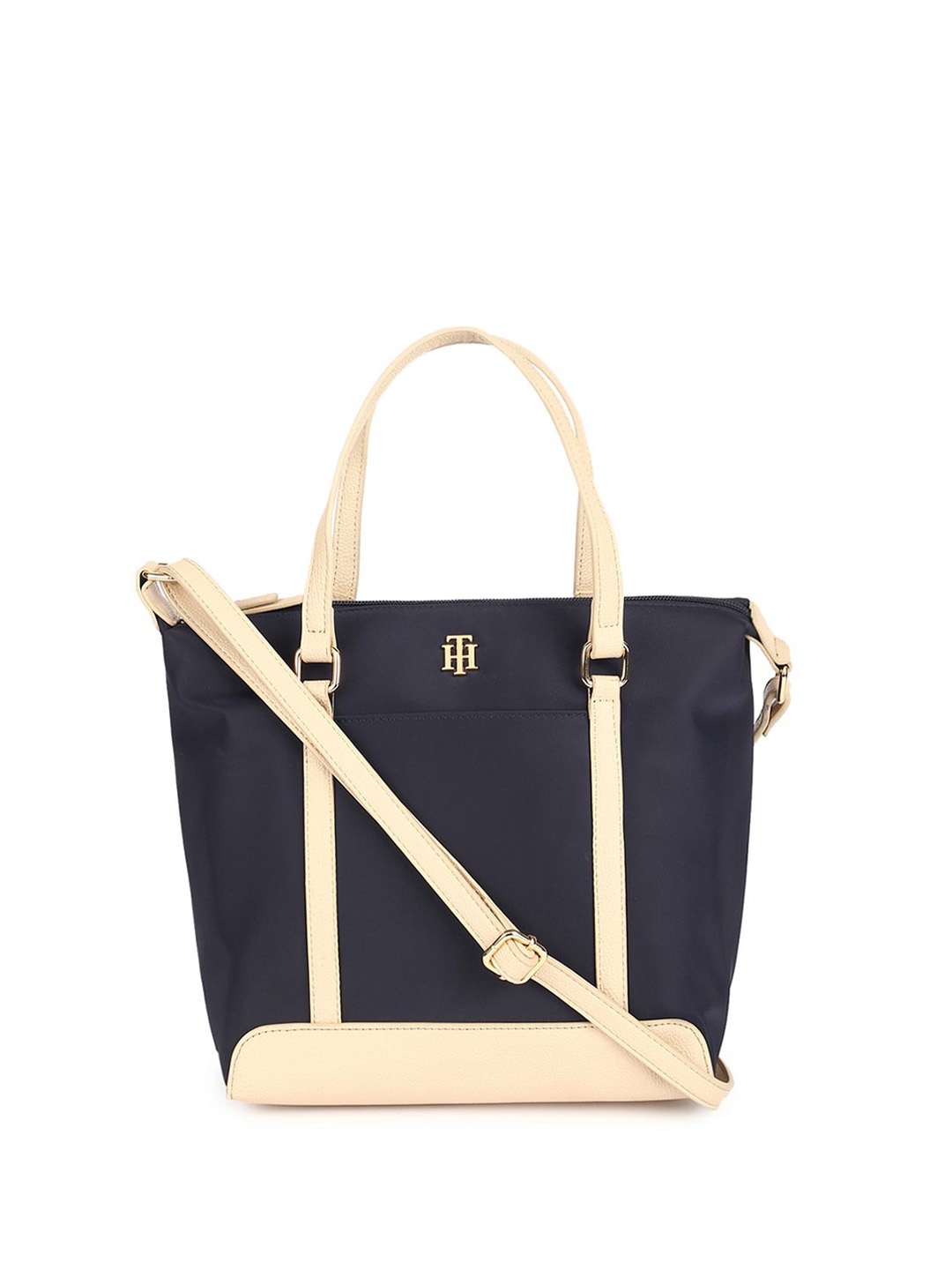 

Tommy Hilfiger Women Colourblocked Shopper Shoulder Bag, Navy blue